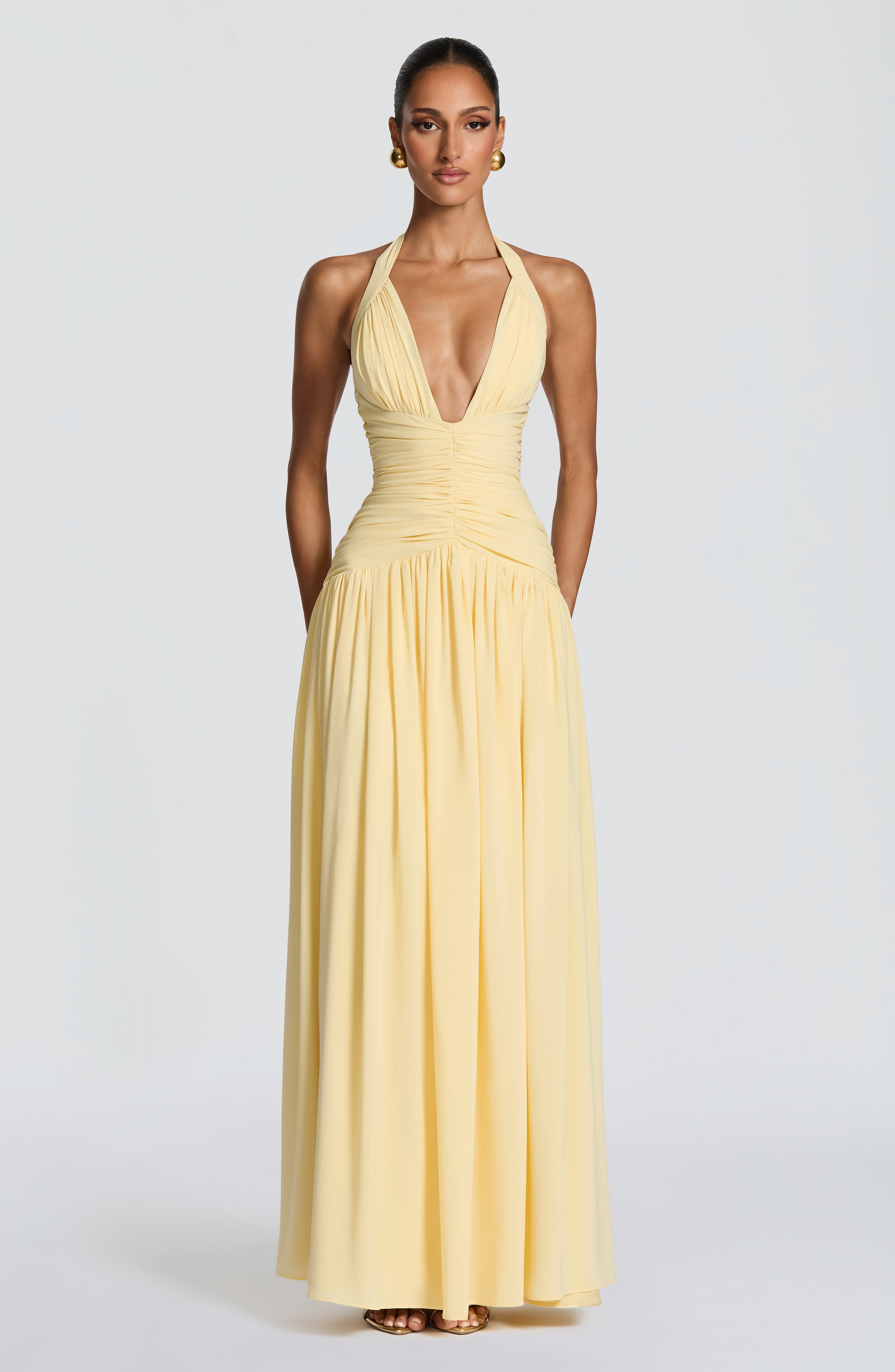 Riviera Maxi Elbise - Limon Sarısı
