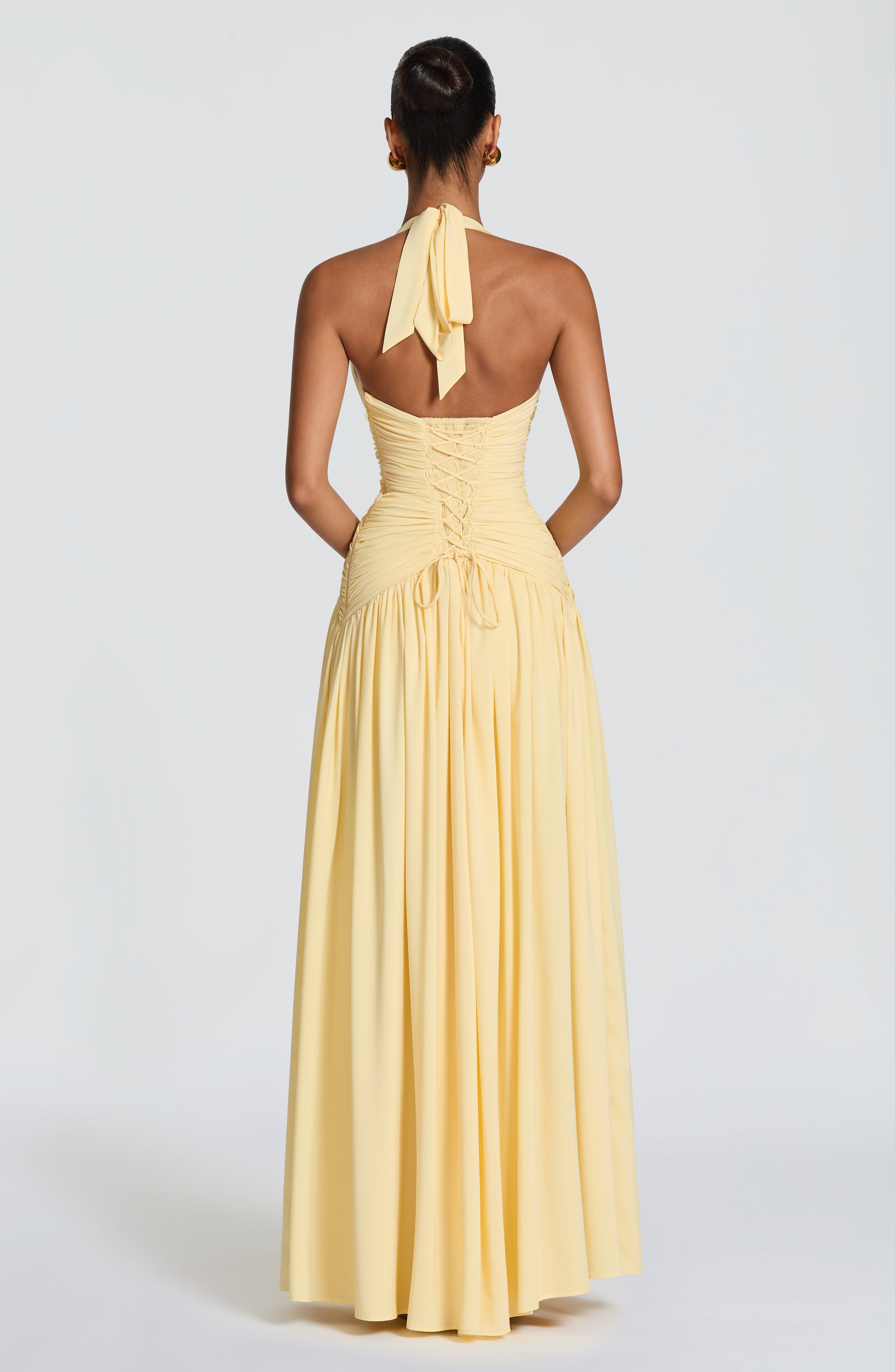 Riviera Maxi Elbise - Limon Sarısı