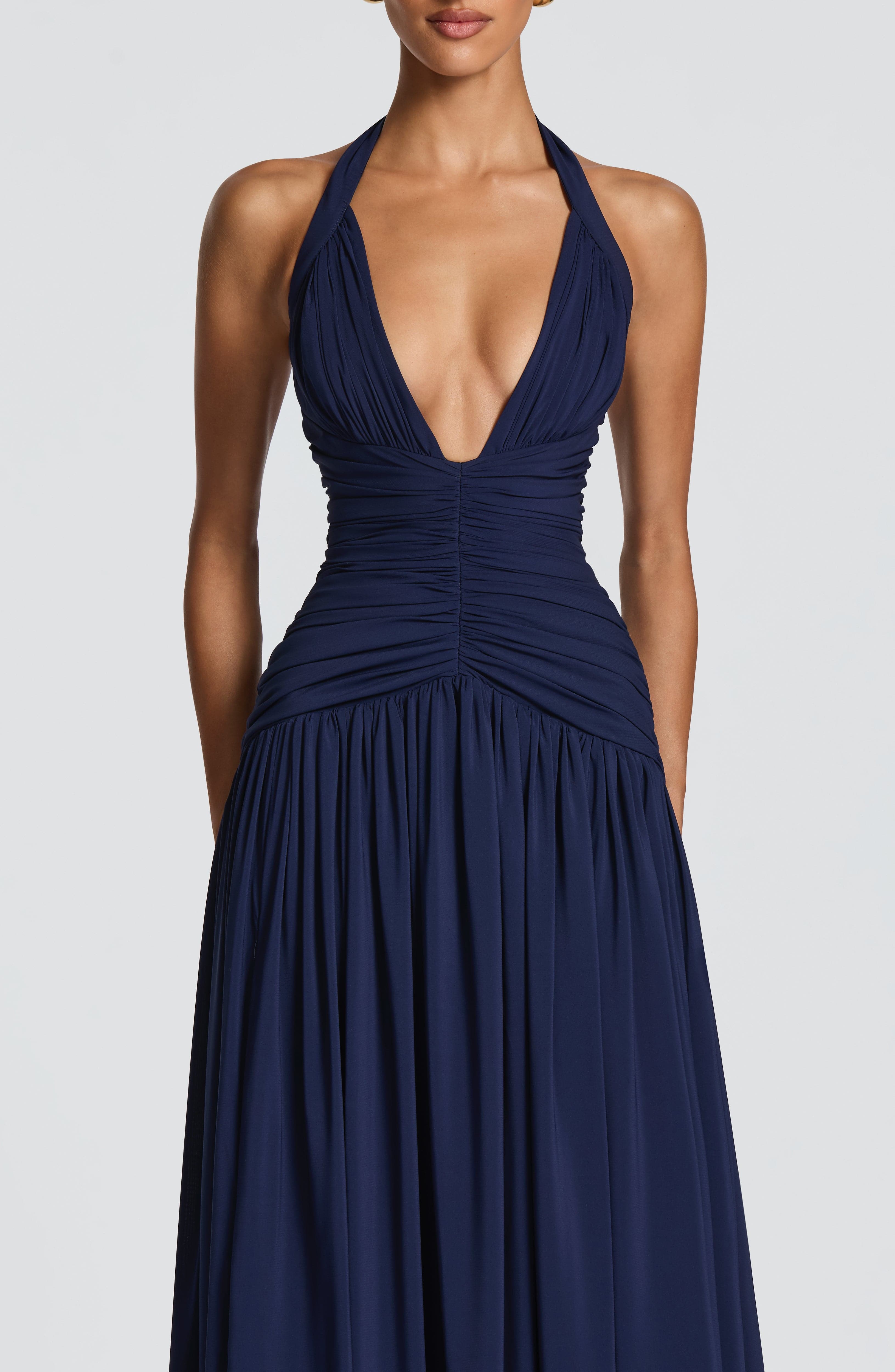 Amaris Lacivert Maxi Elbise