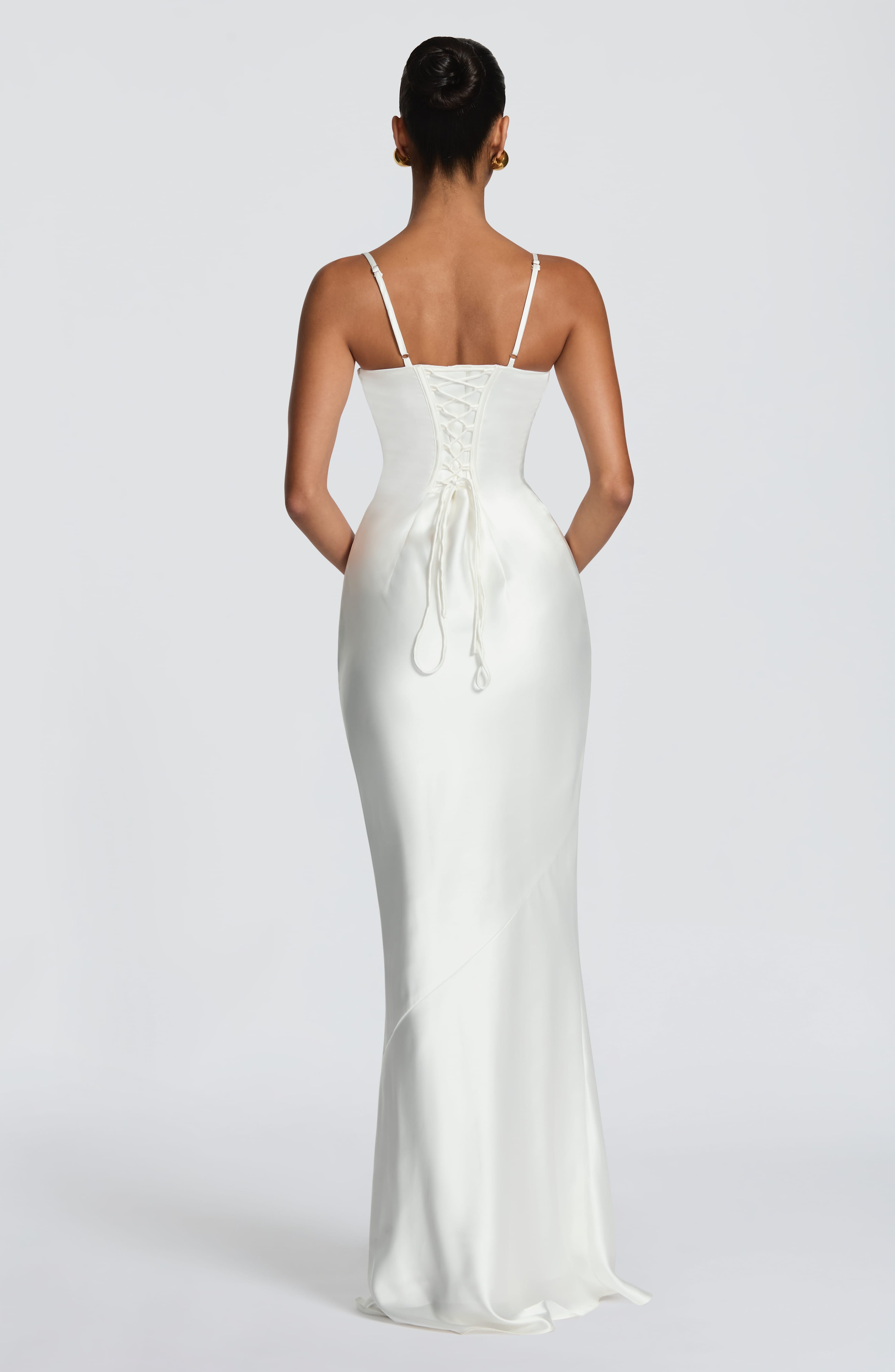 Amorette Ekru Maxi Elbise