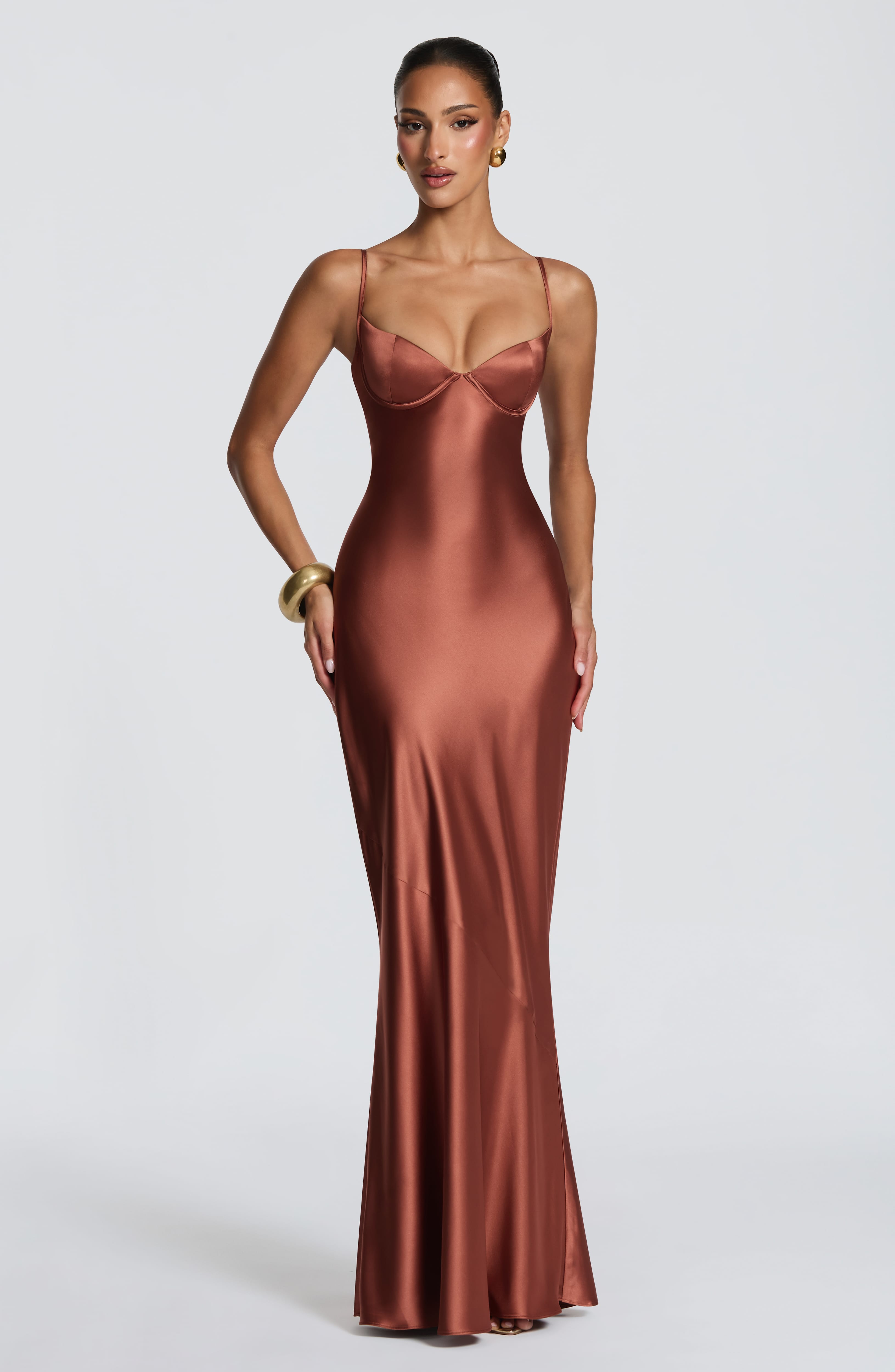 Amorette Kızıl Maxi Elbise
