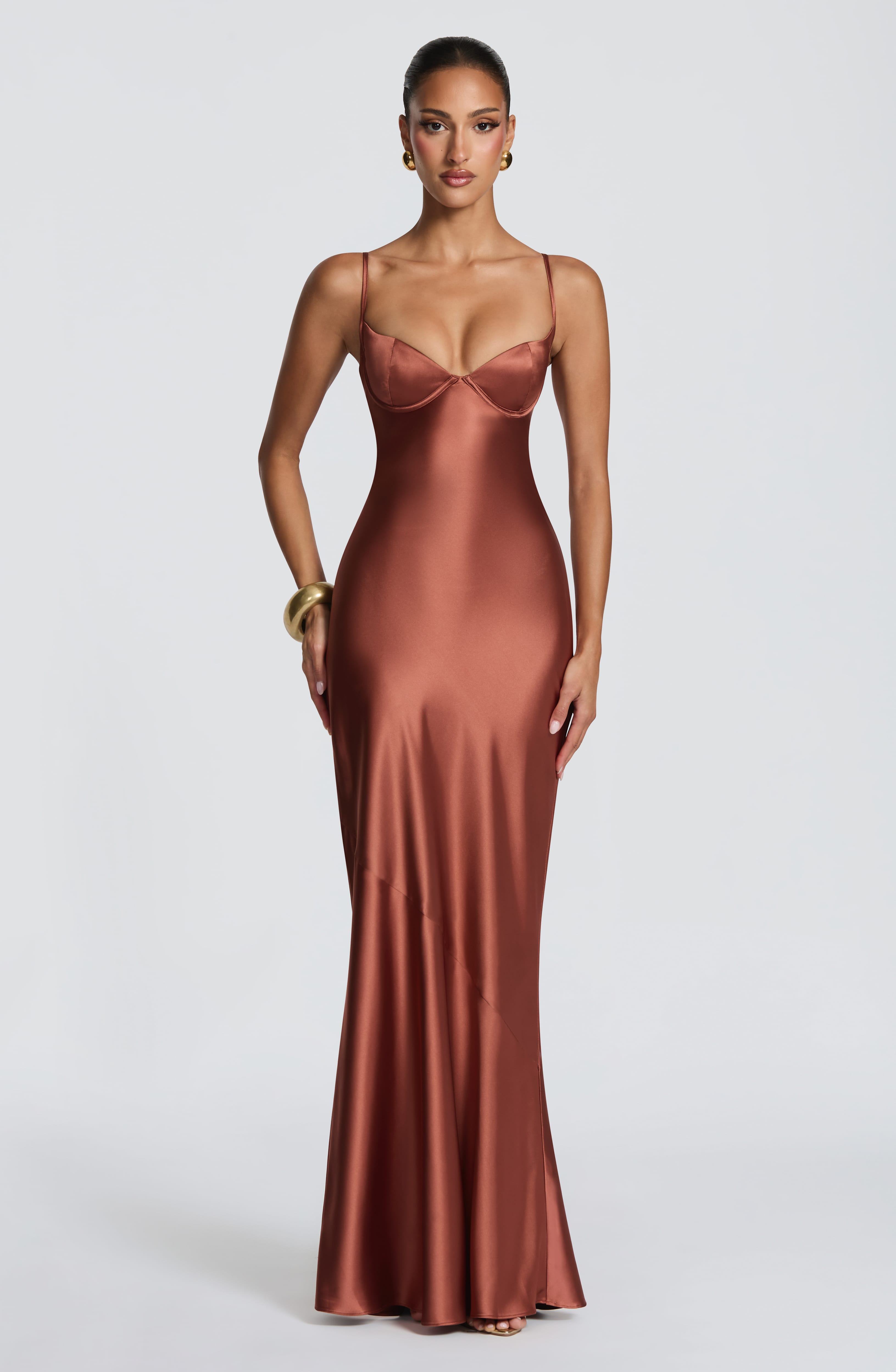 Amorette Kızıl Maxi Elbise