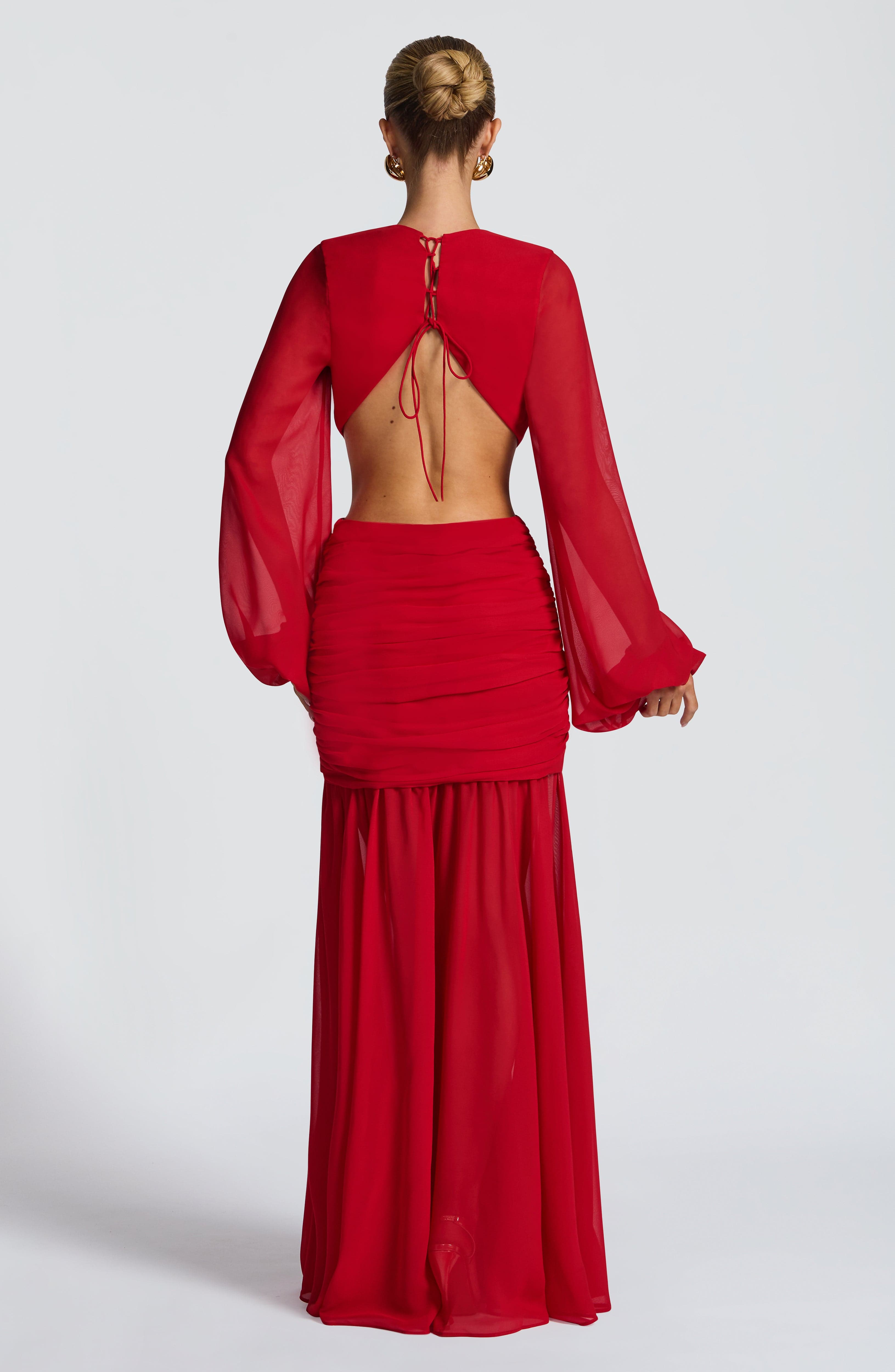 Kırmızı Andrina Maxi Elbise