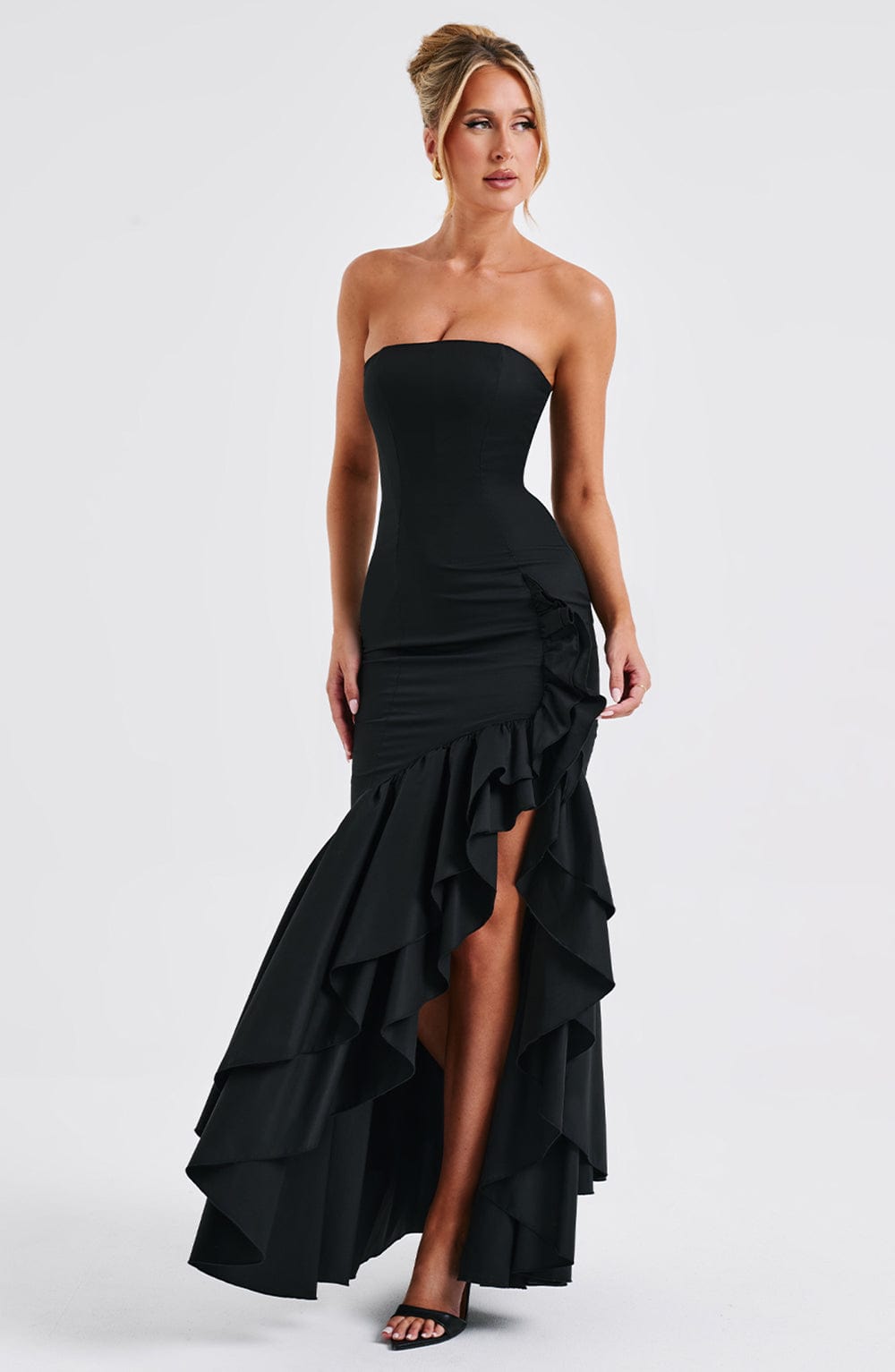 Angelina Siyah Maxi Elbise