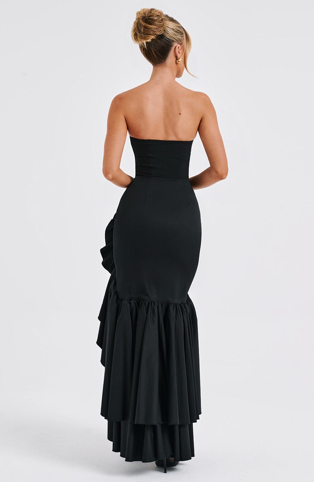 Angelina Siyah Maxi Elbise