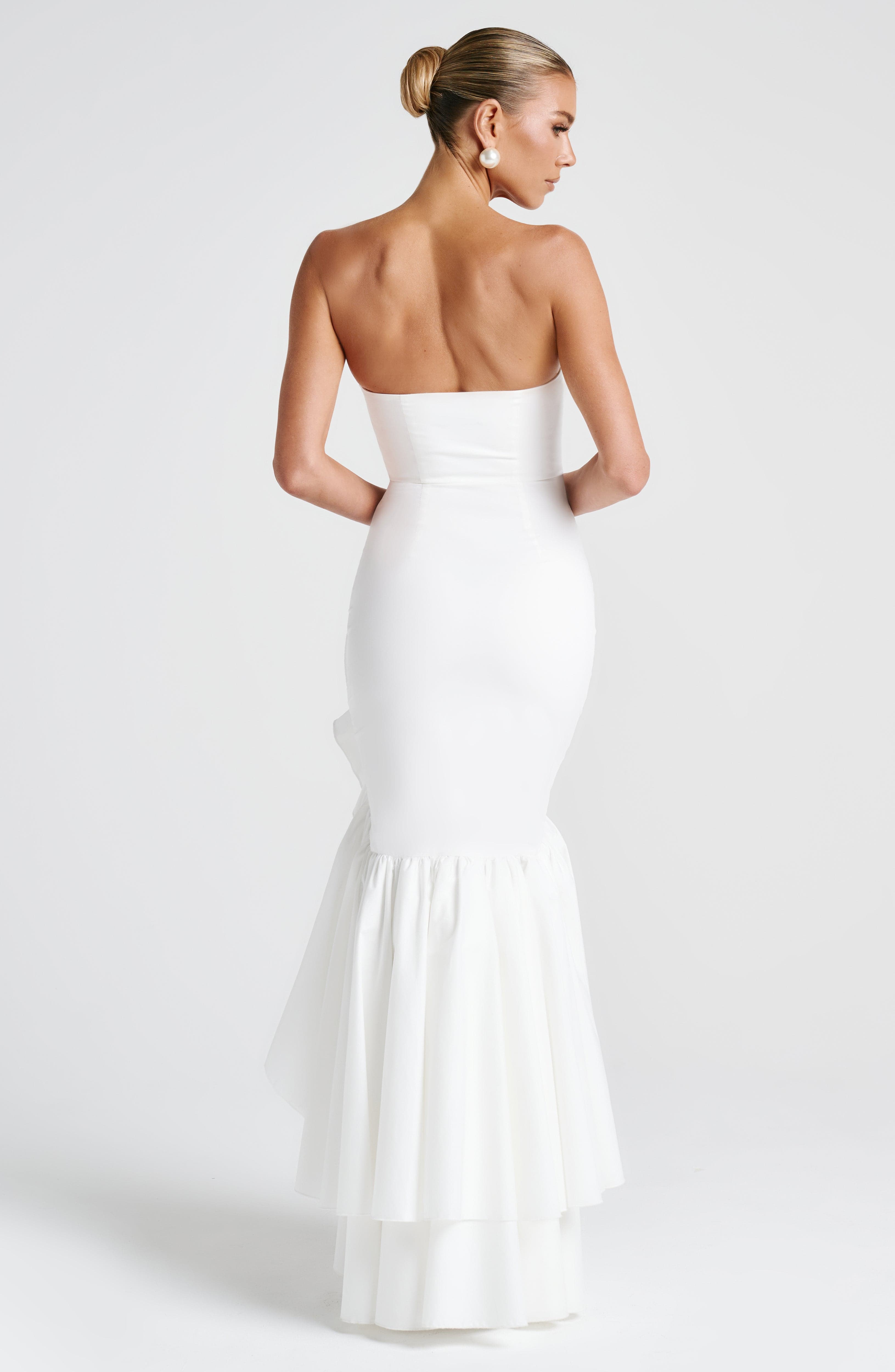 Angelina Ekru Maxi Elbise