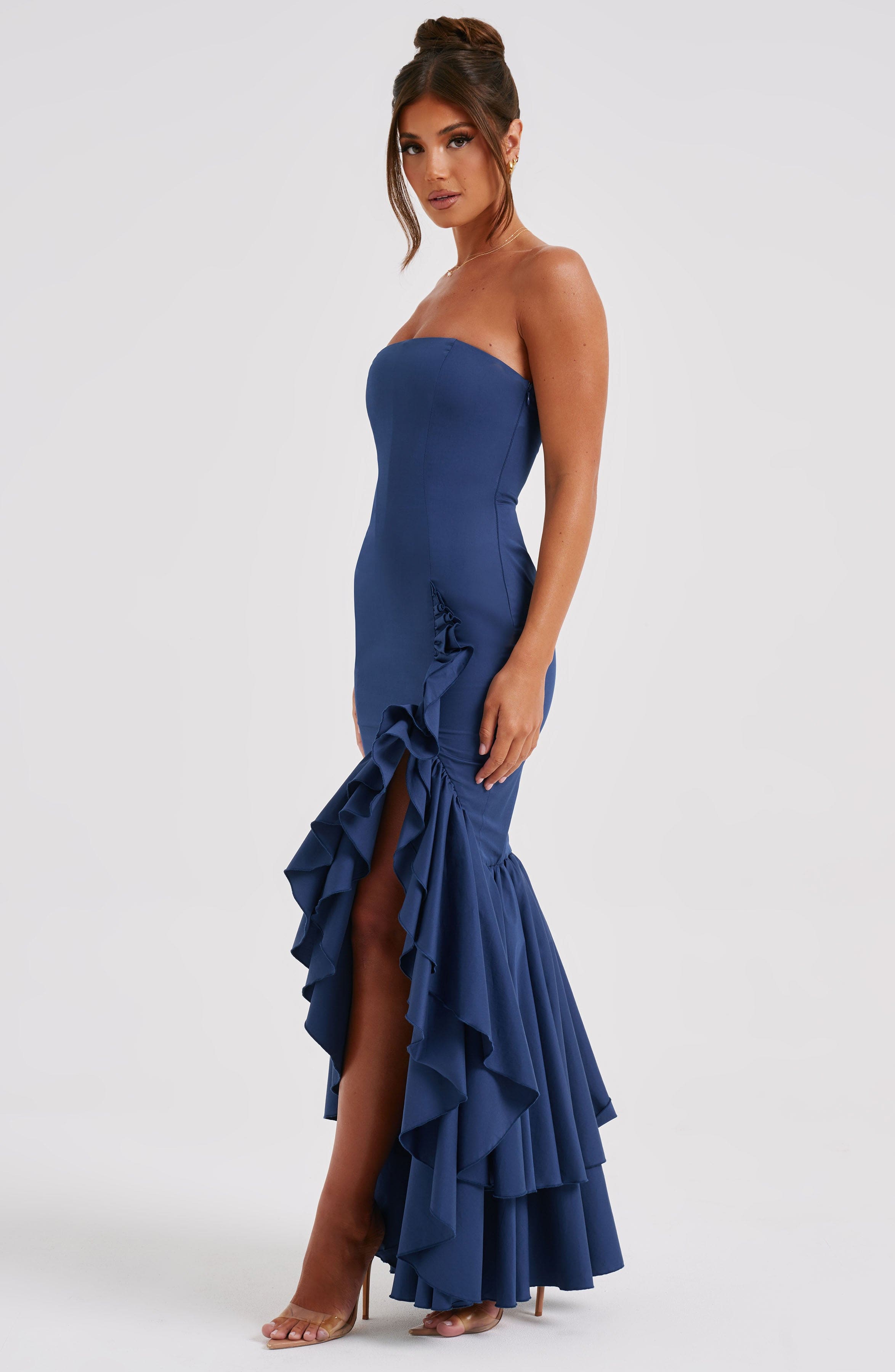 Angelina Lacivert Maxi Elbise