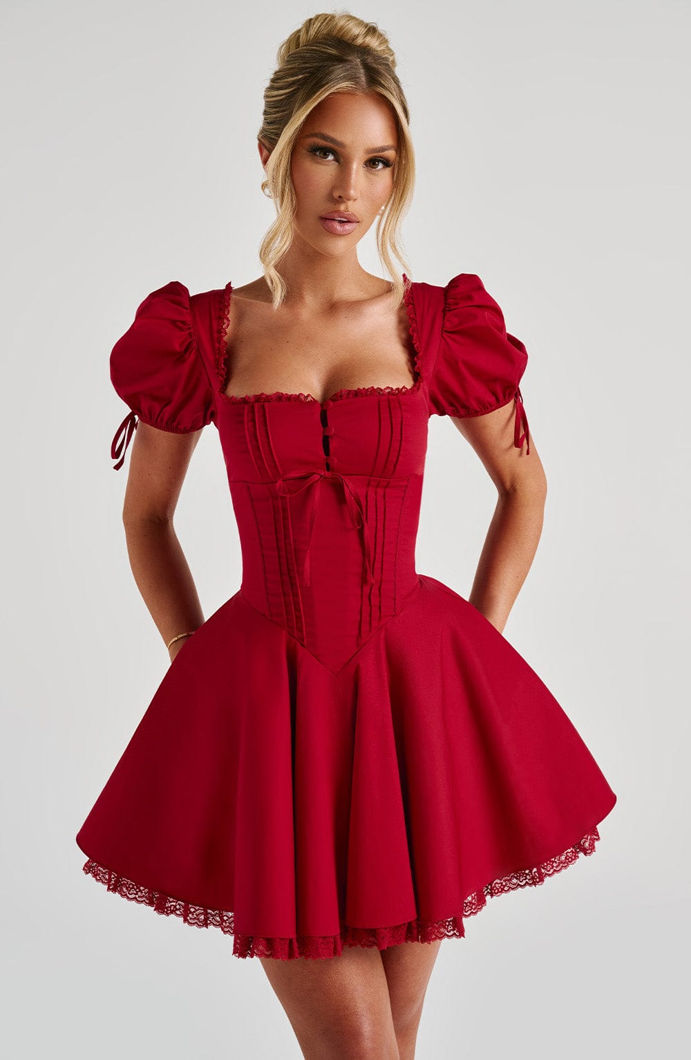 Annie Kırmızı Mini Elbise