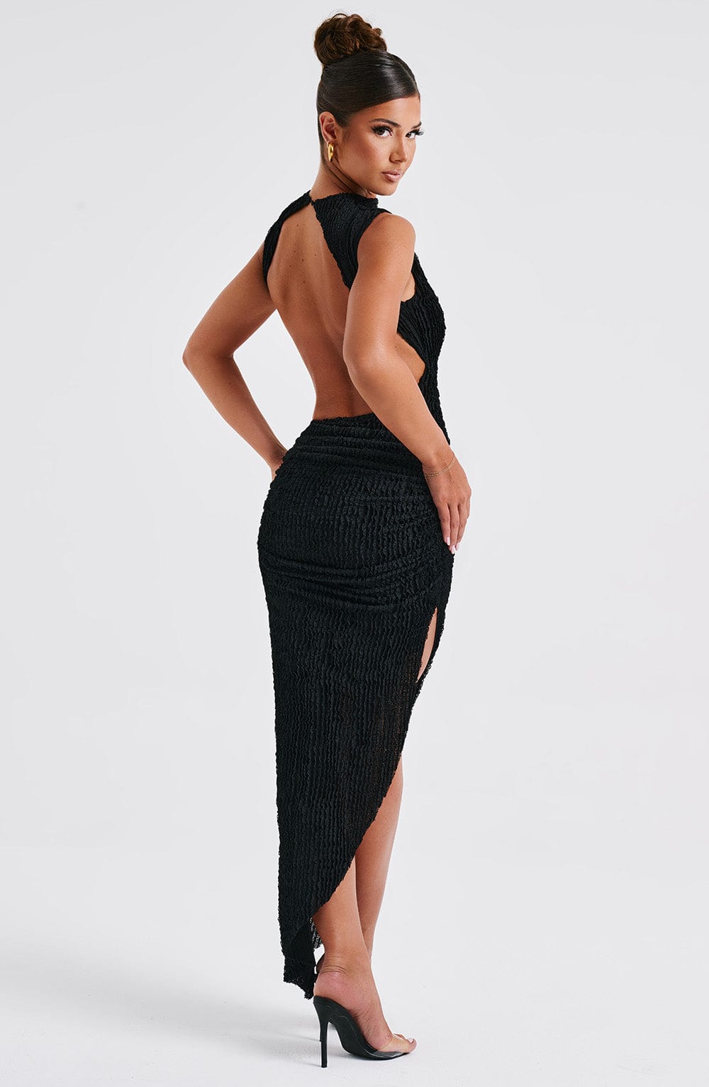 Aphrodite Midi Siyah Elbise