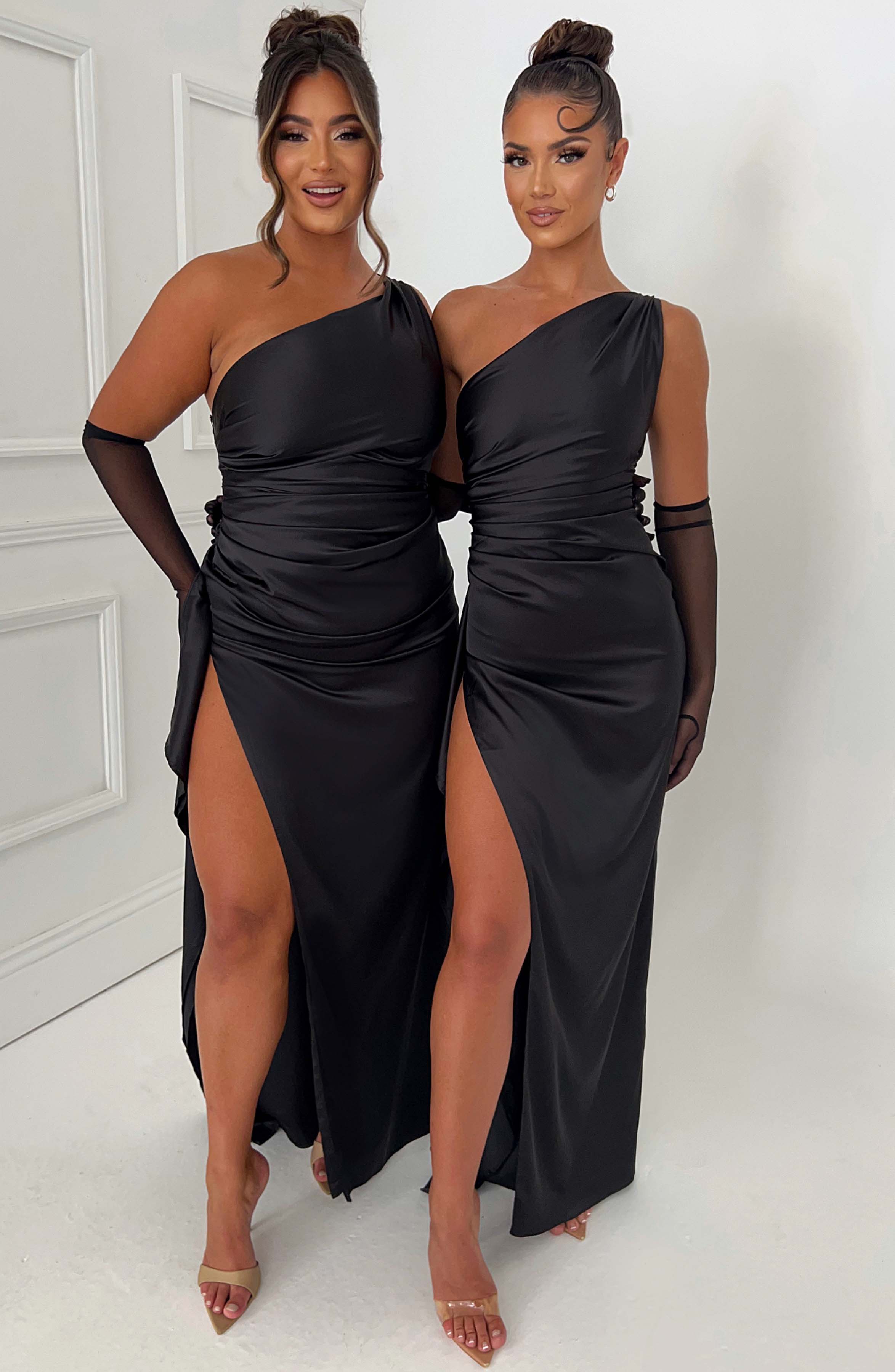 Ariel Siyah Maxi Elbise