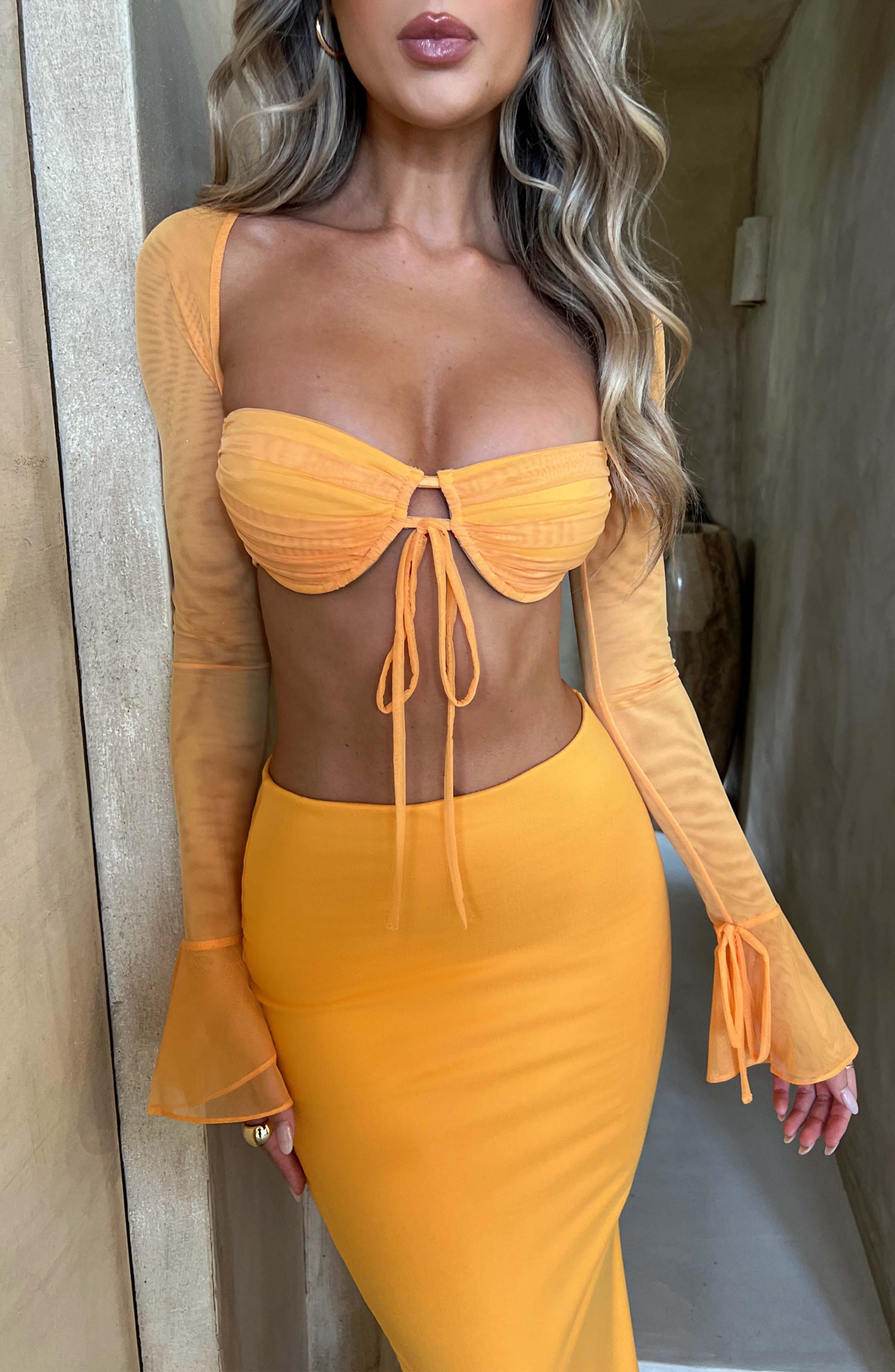 Astrid Turuncu Maxi Etek