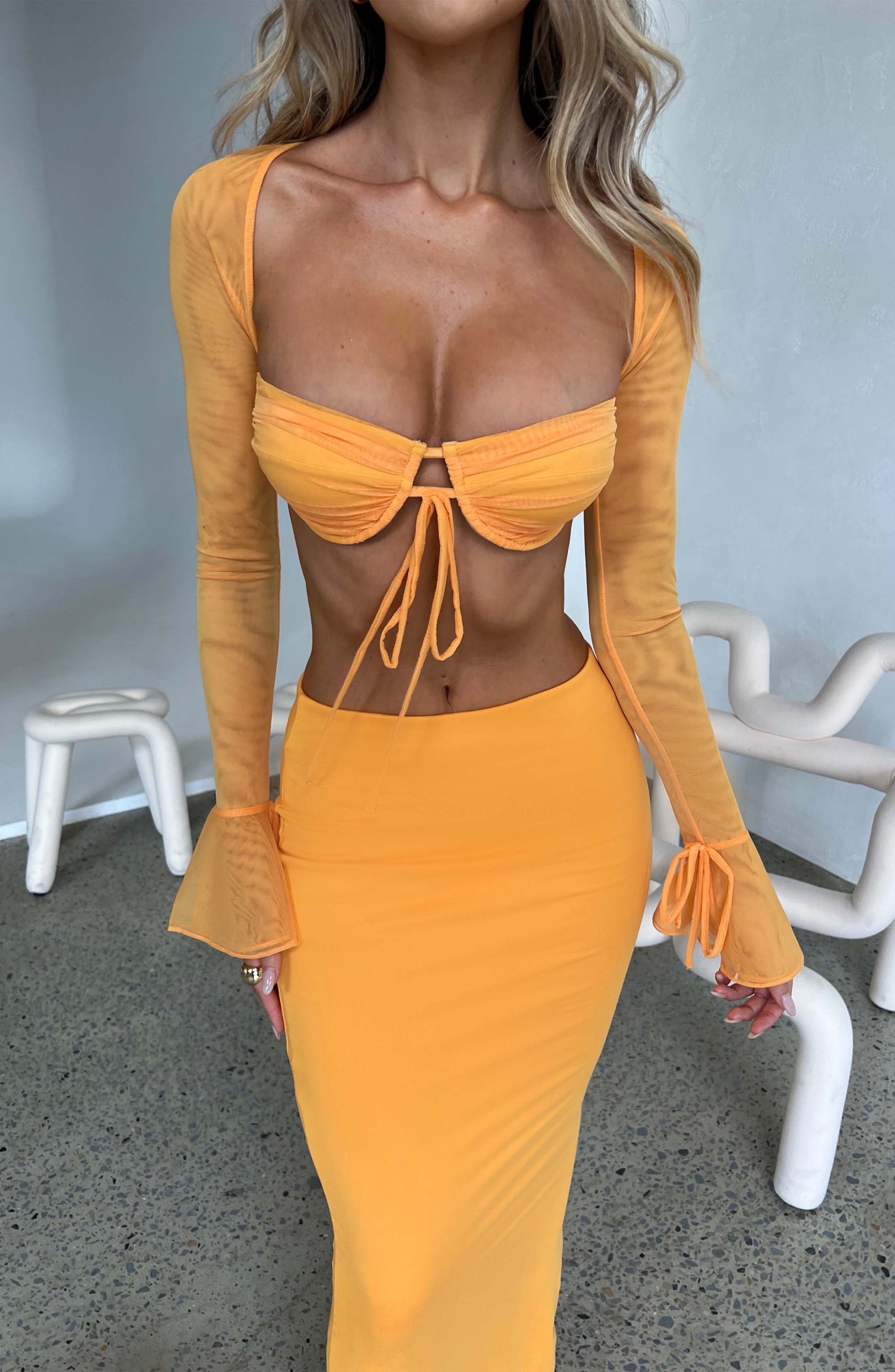 Astrid Turuncu Maxi Etek