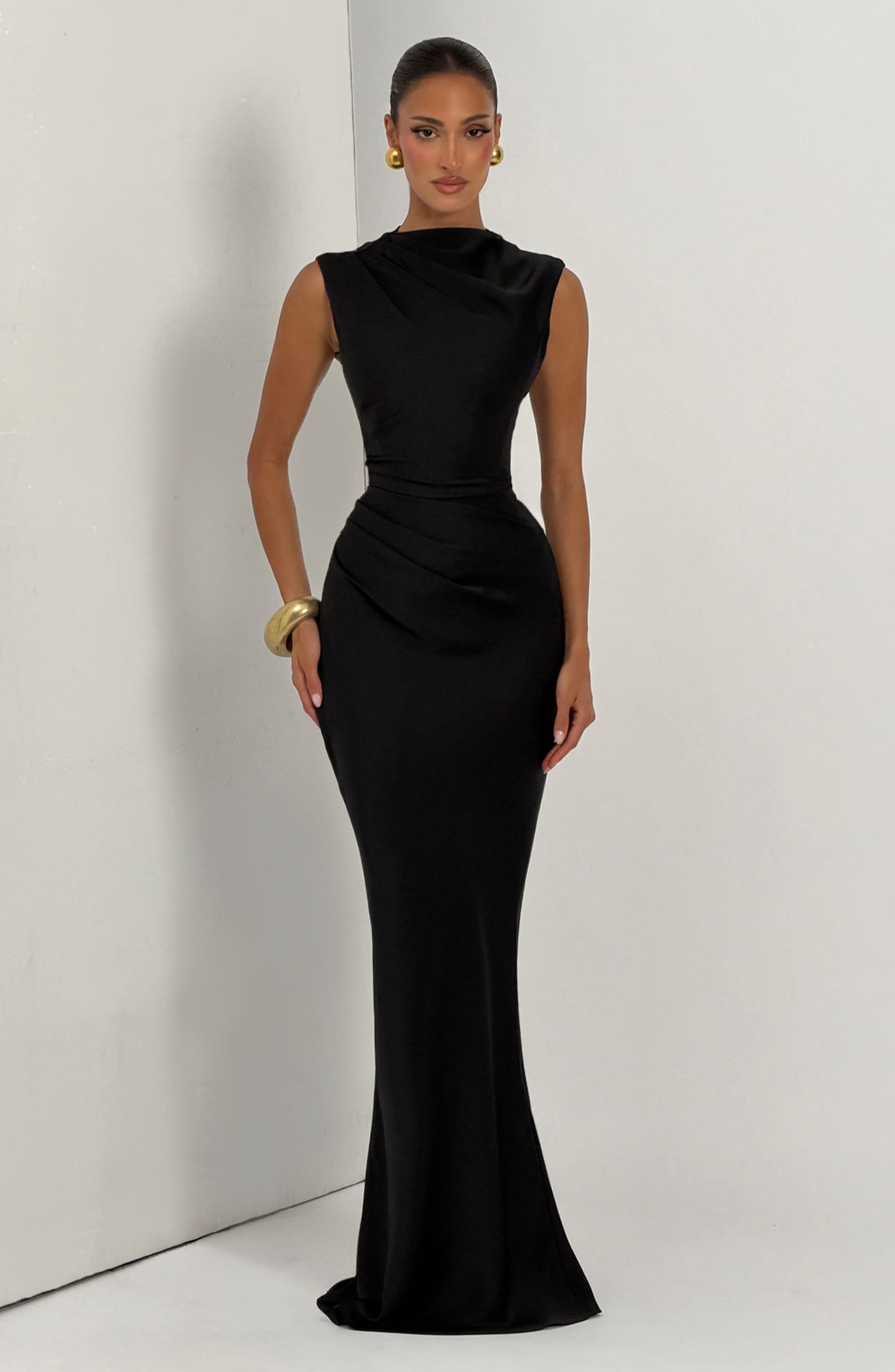 Avielle Siyah Maxi Elbise