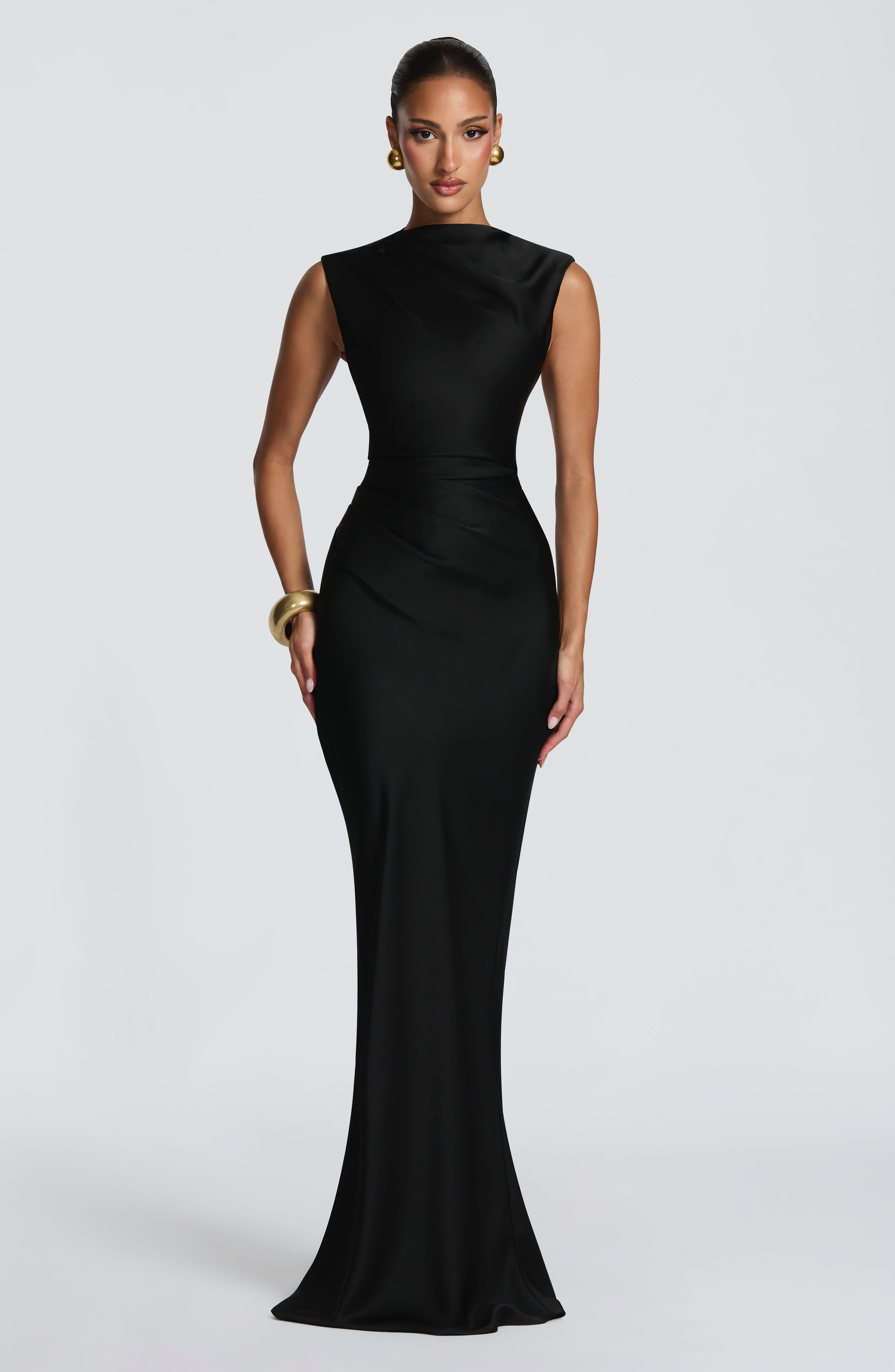 Avielle Siyah Maxi Elbise