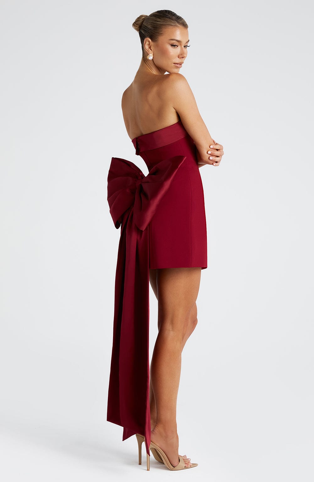 Şarap Barbara Mini Elbise