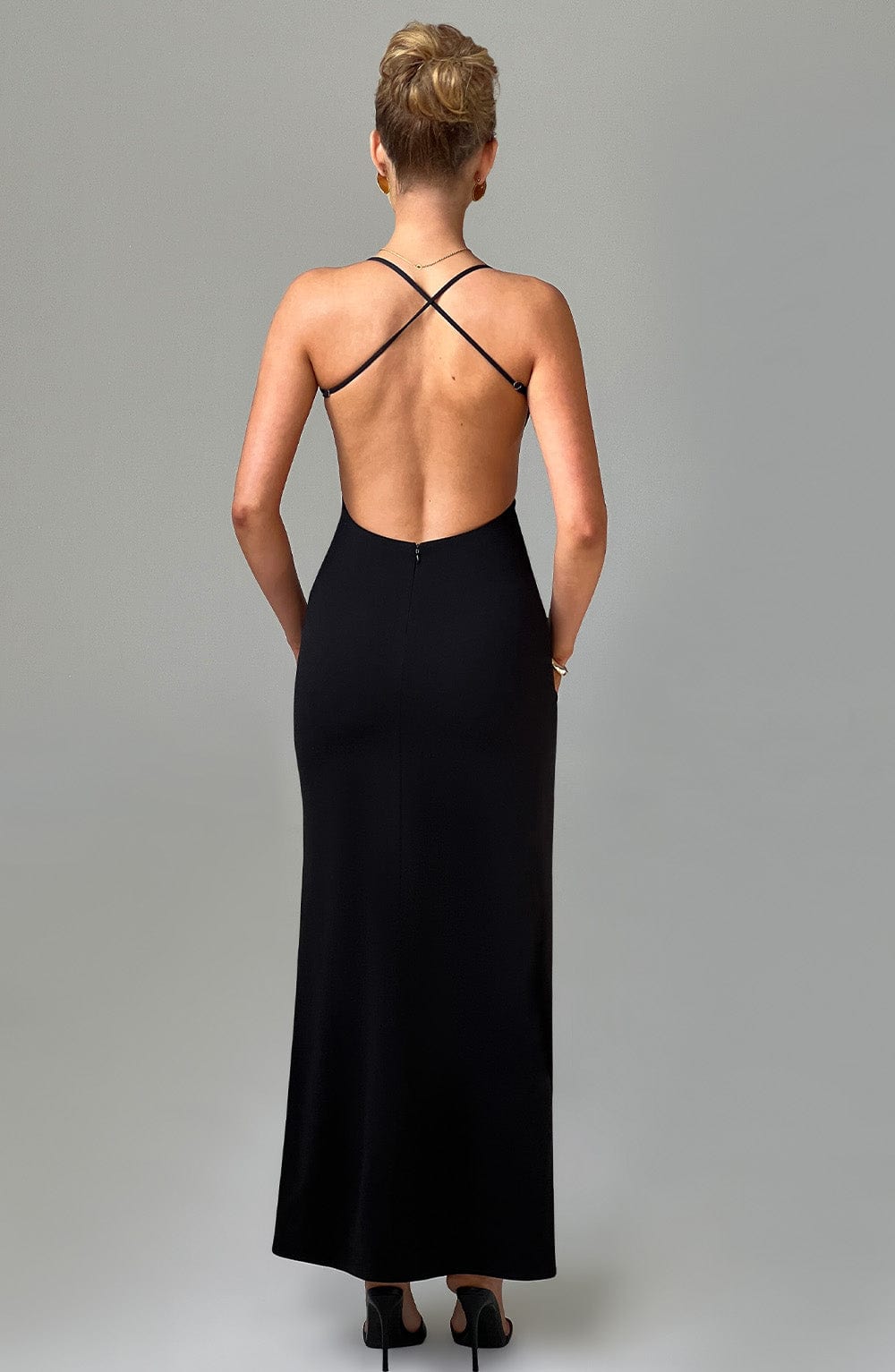 Beatrix Maxi Siyah Elbise