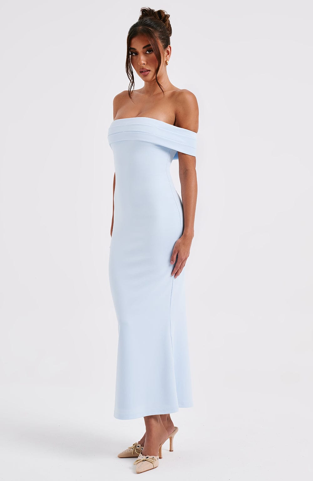 Bex Mavi Midi Elbise
