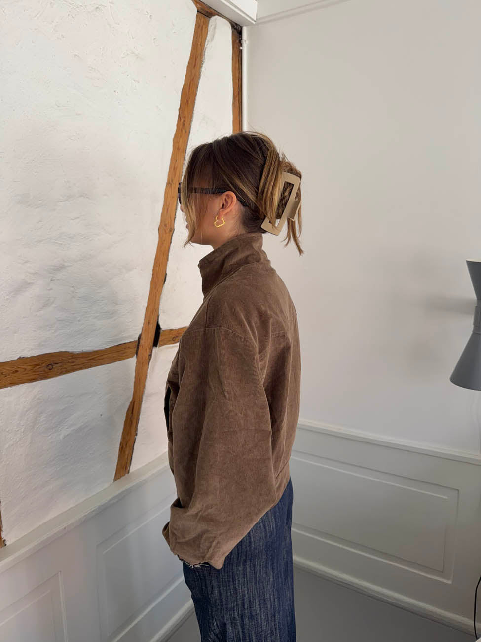 Bruno Kahverengi Kadife Bomber Ceket