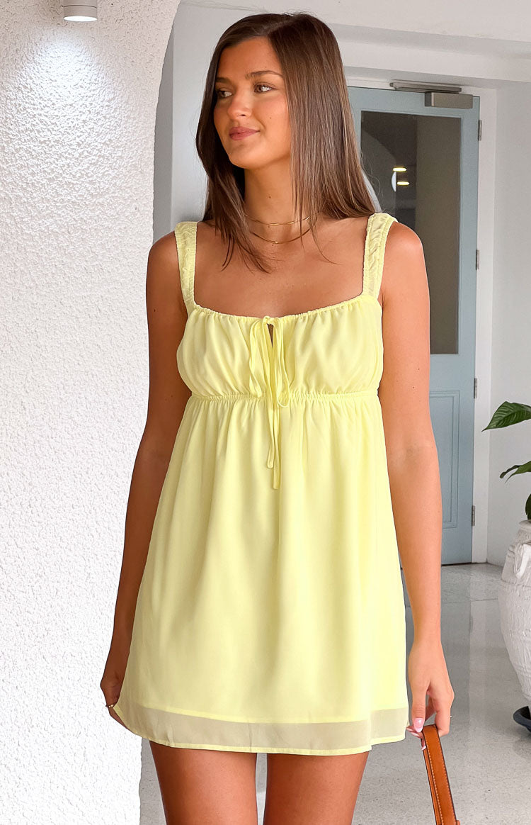 Brooke Sarı Mini Elbise