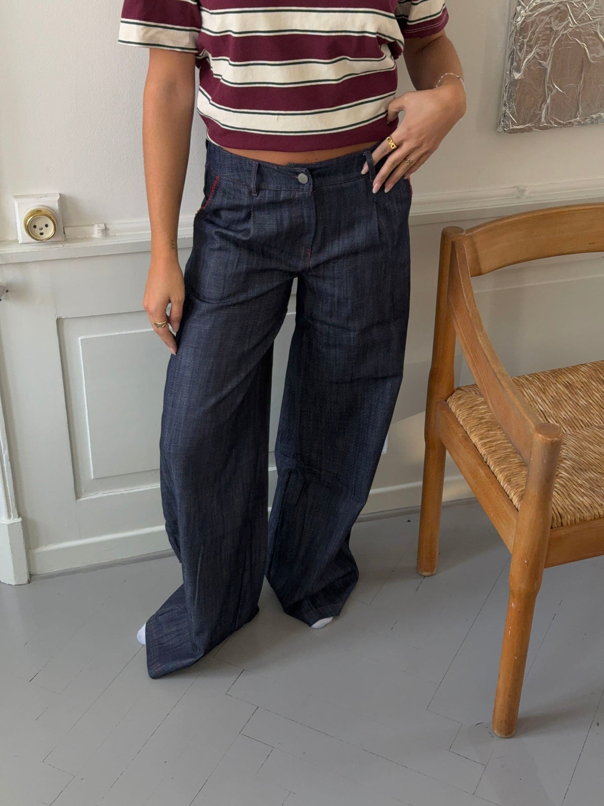 Astrid Lacivert Kırmızı Pantolon