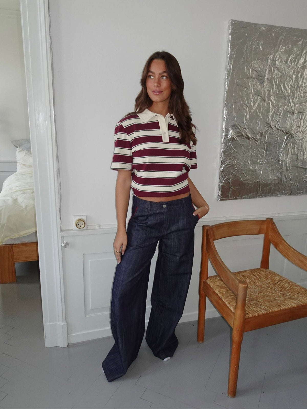 Astrid Lacivert Kırmızı Pantolon