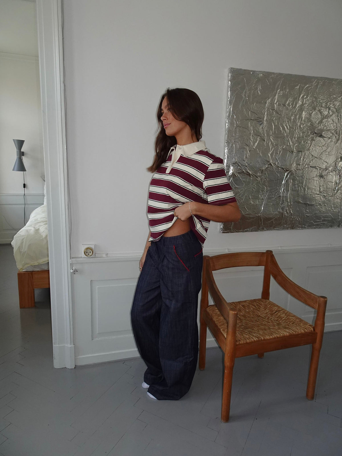 Astrid Lacivert Kırmızı Pantolon