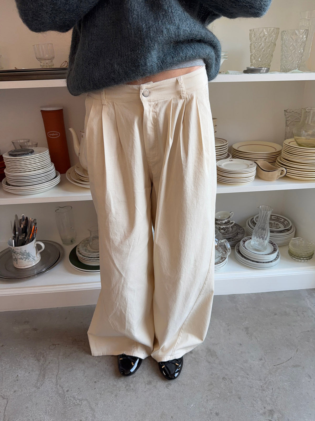 Ekru Papatya Pantolon
