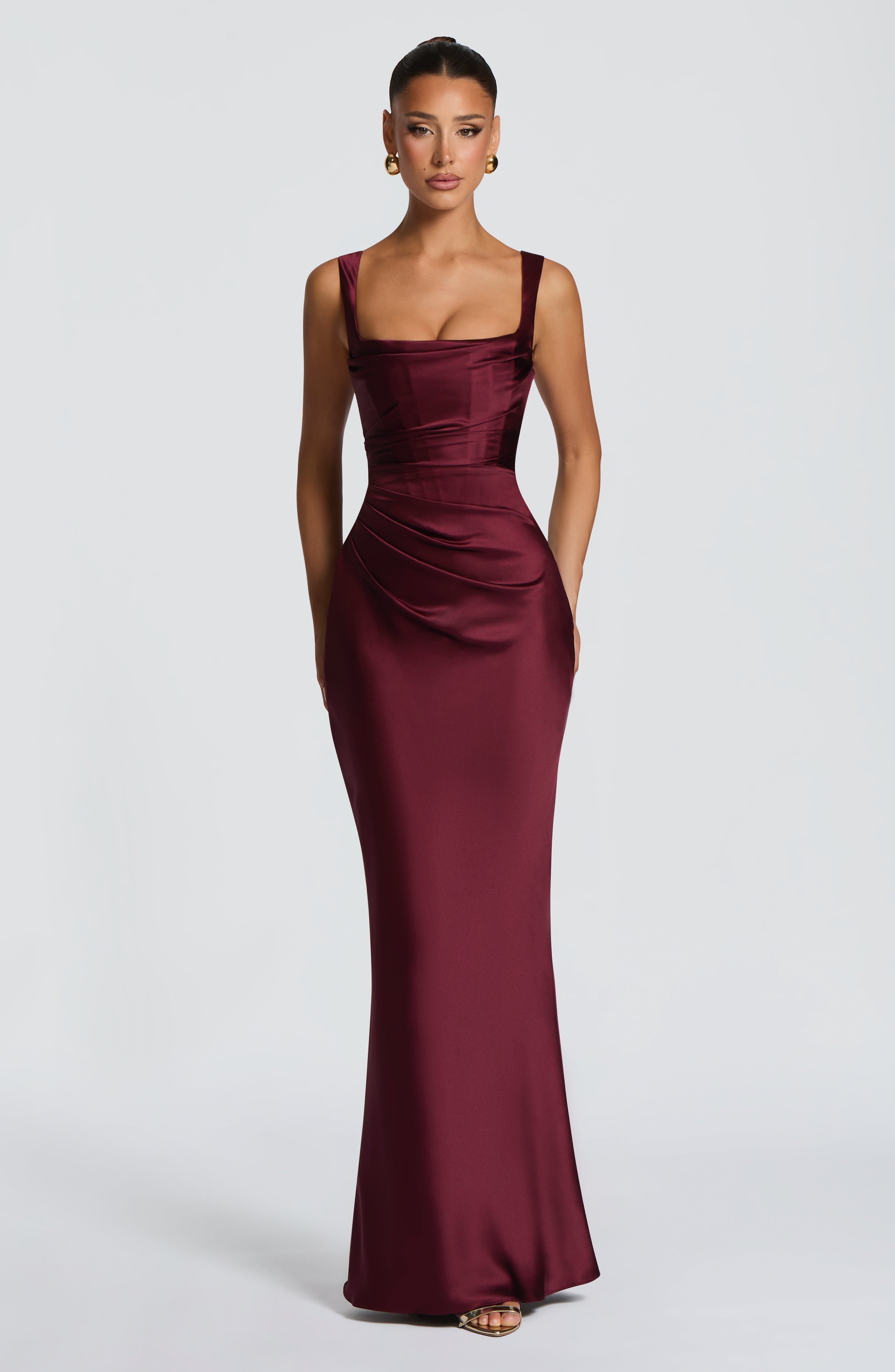 Calanthe Maxi Kiraz Elbise