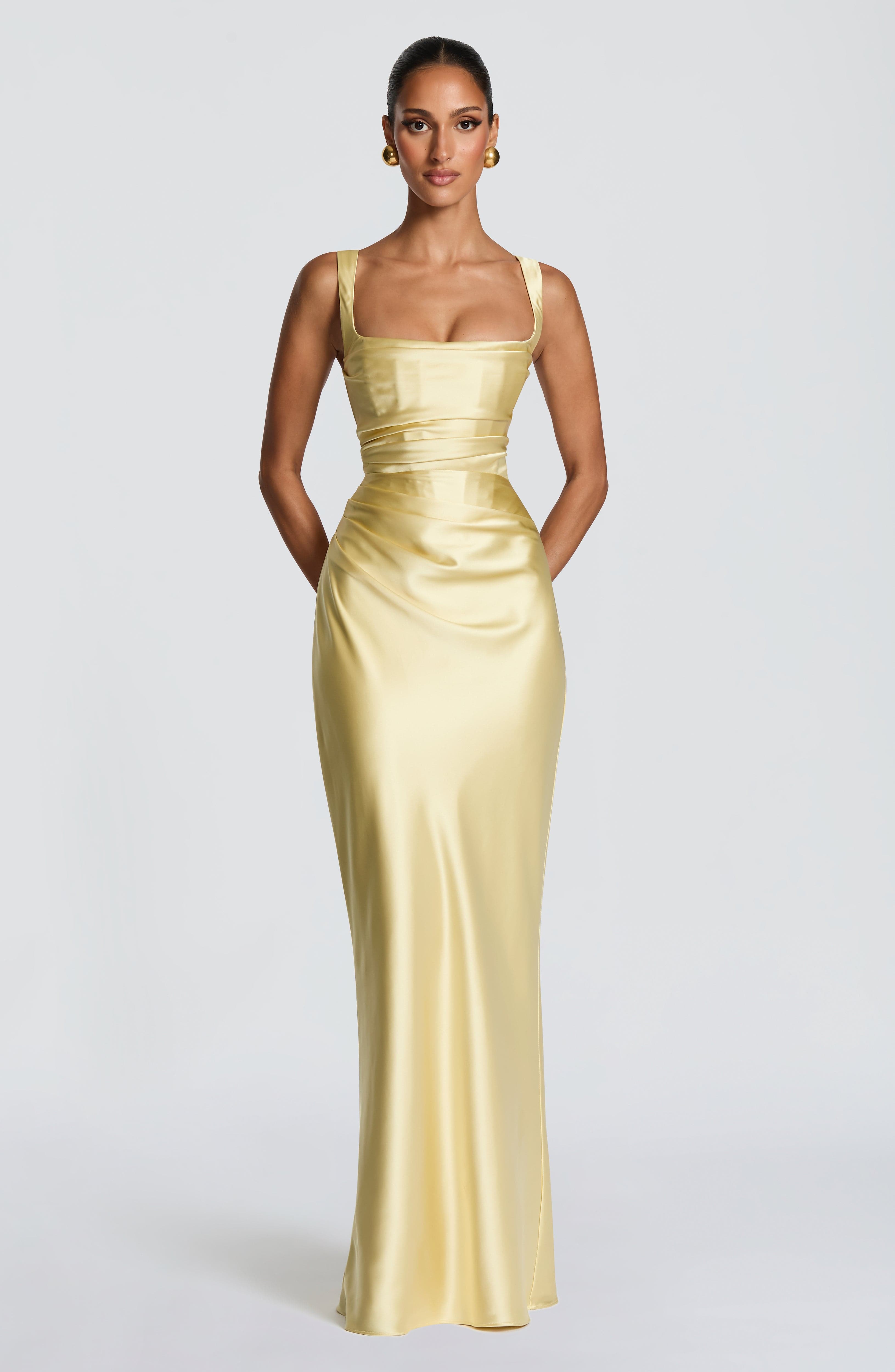 Calanthe Limon Maxi Elbise