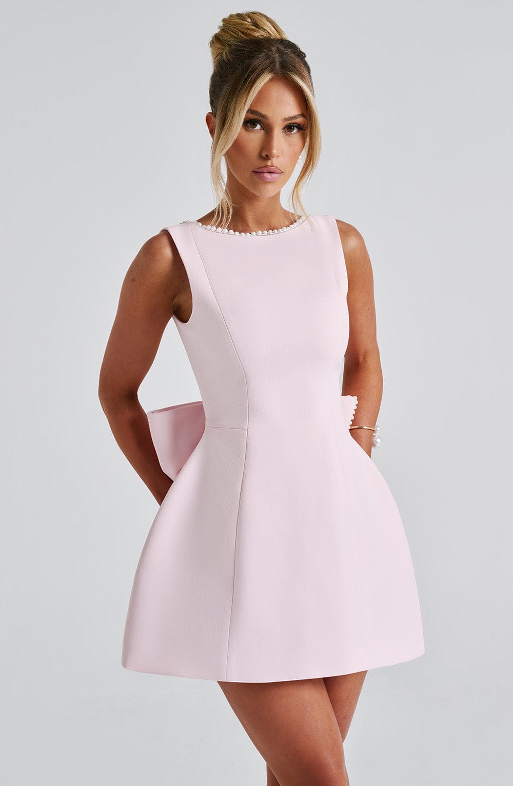 Carrie Mini Pembe Elbise
