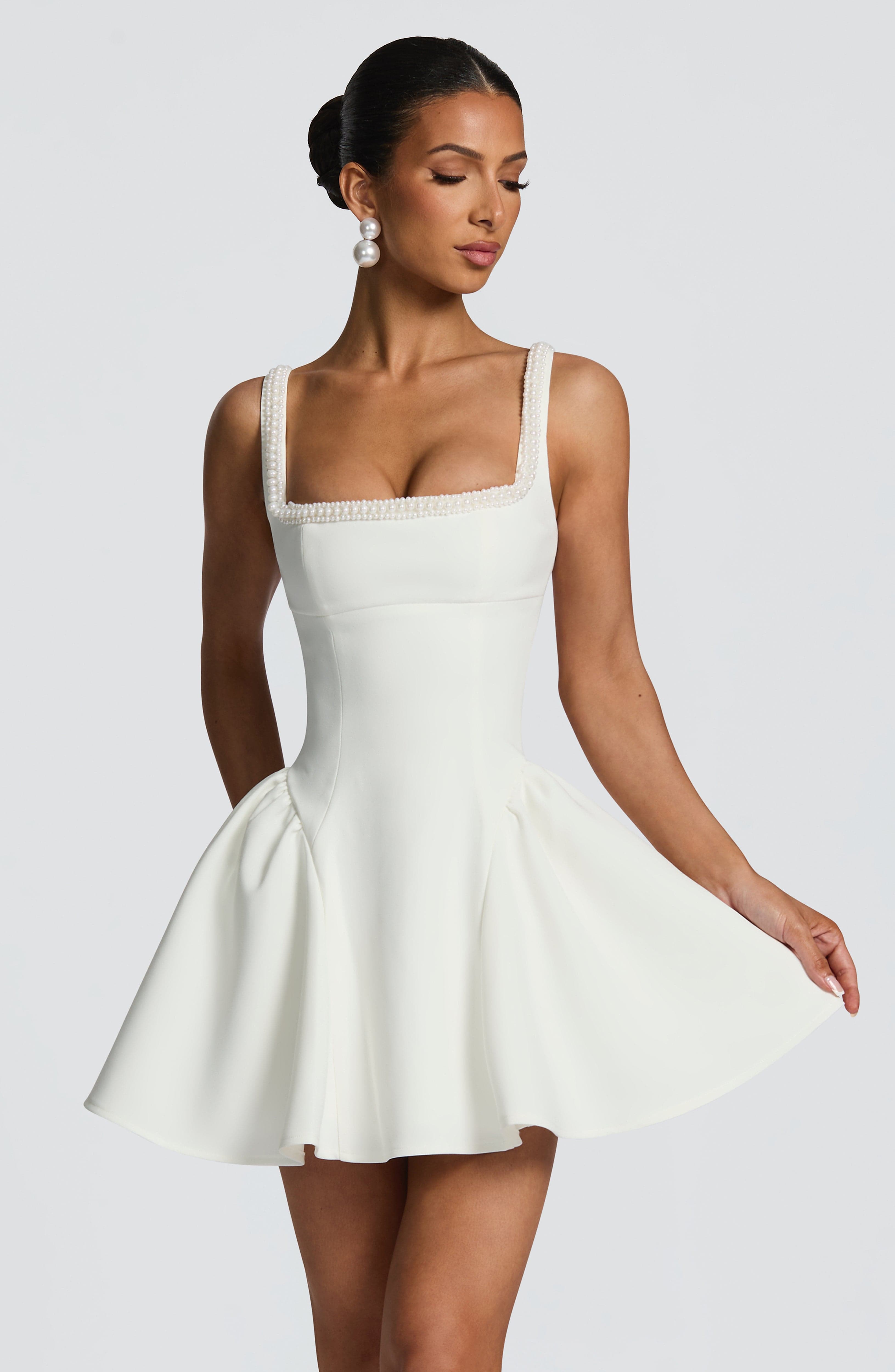 Christie Mini Krem Elbise