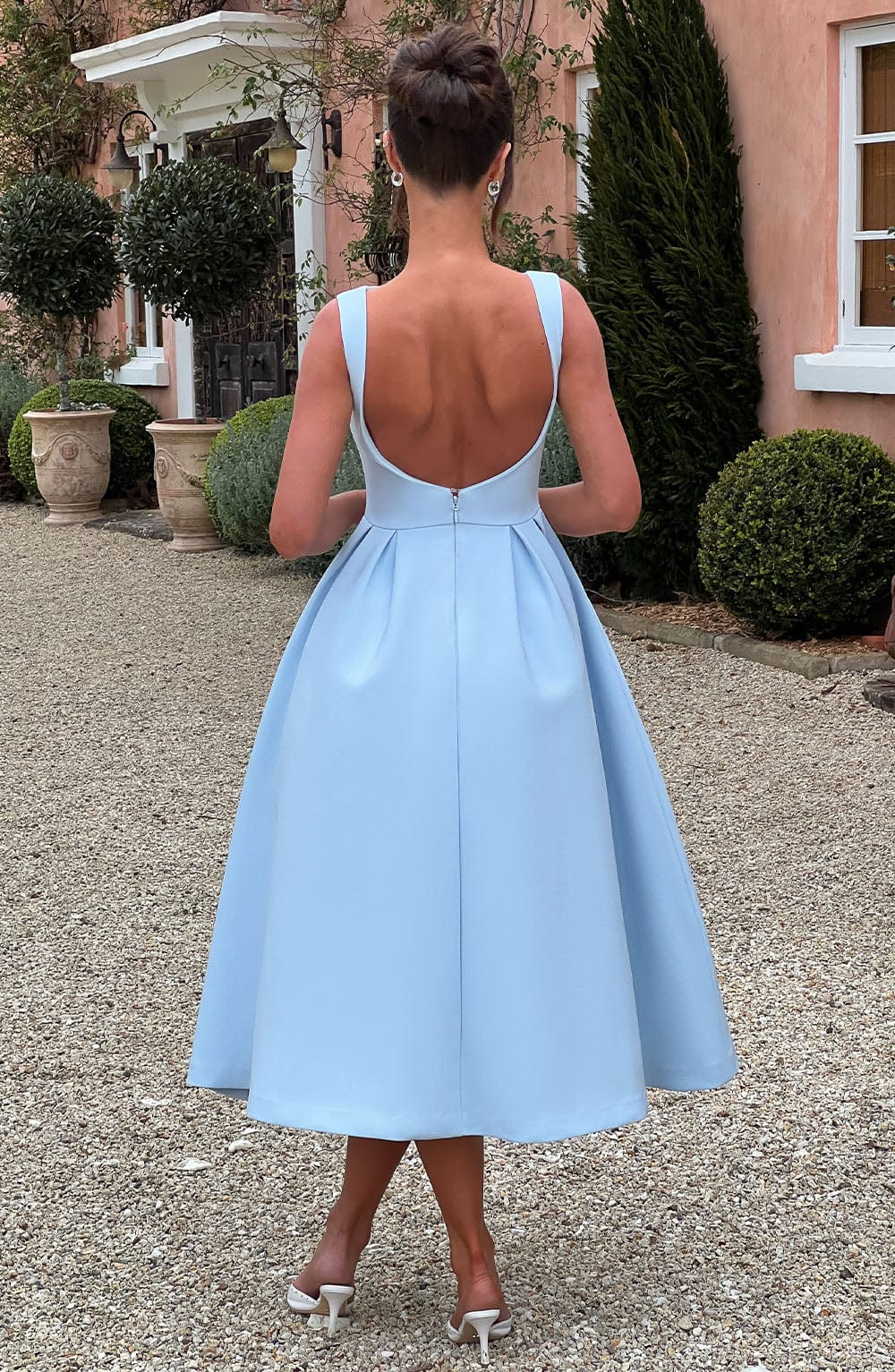 Clarabella Mavi Midi Elbise