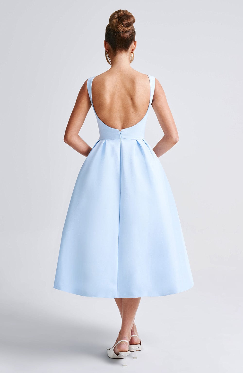 Clarabella Mavi Midi Elbise