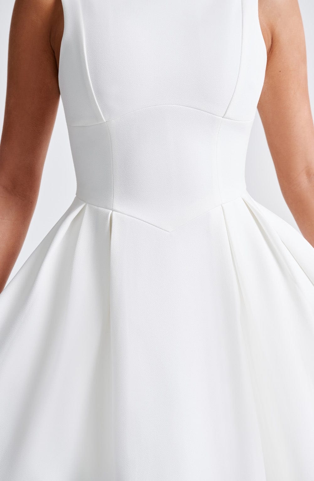 Clarabella Midi Krem Elbise