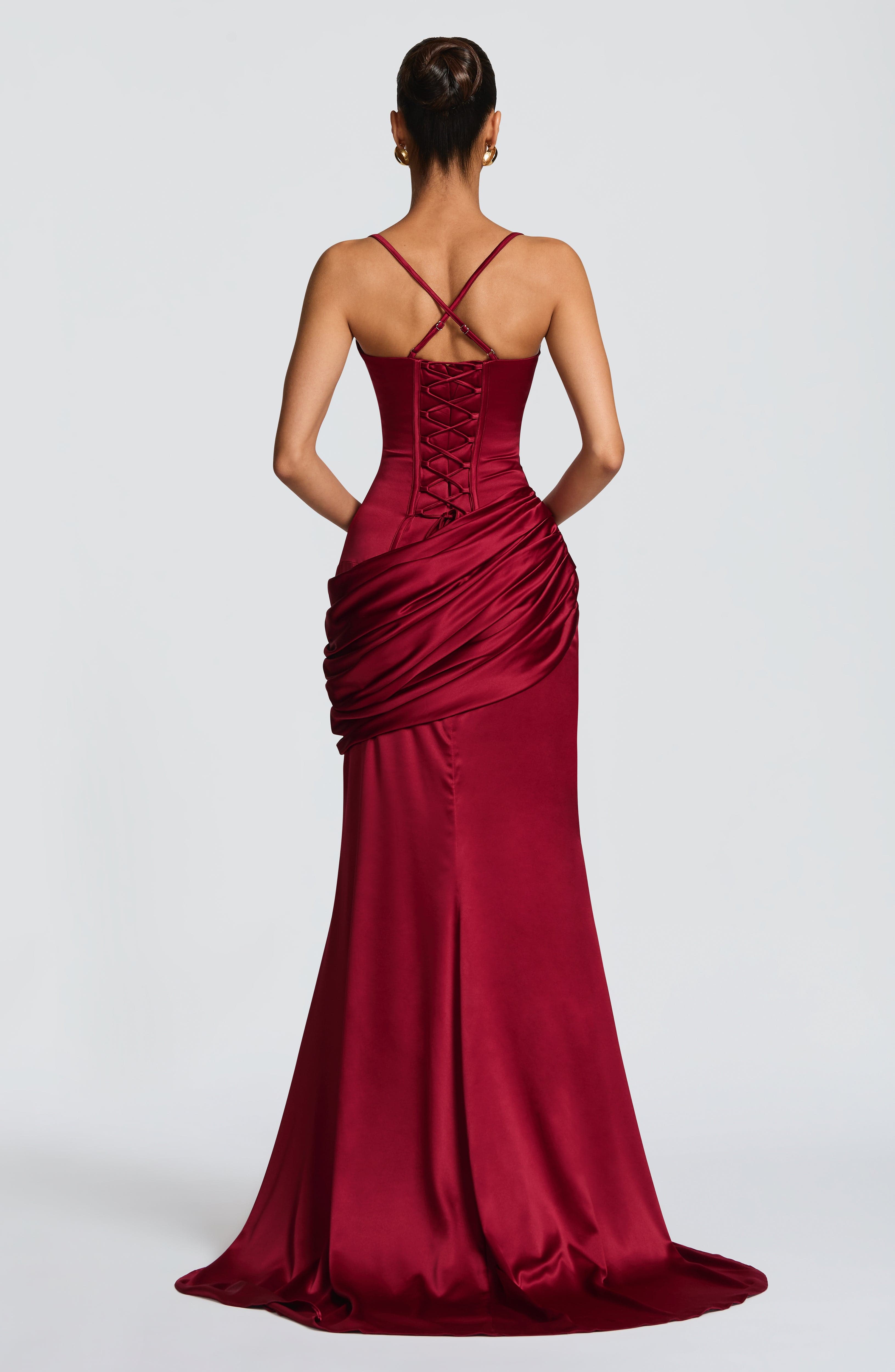 Connie Bordo Maxi Elbise