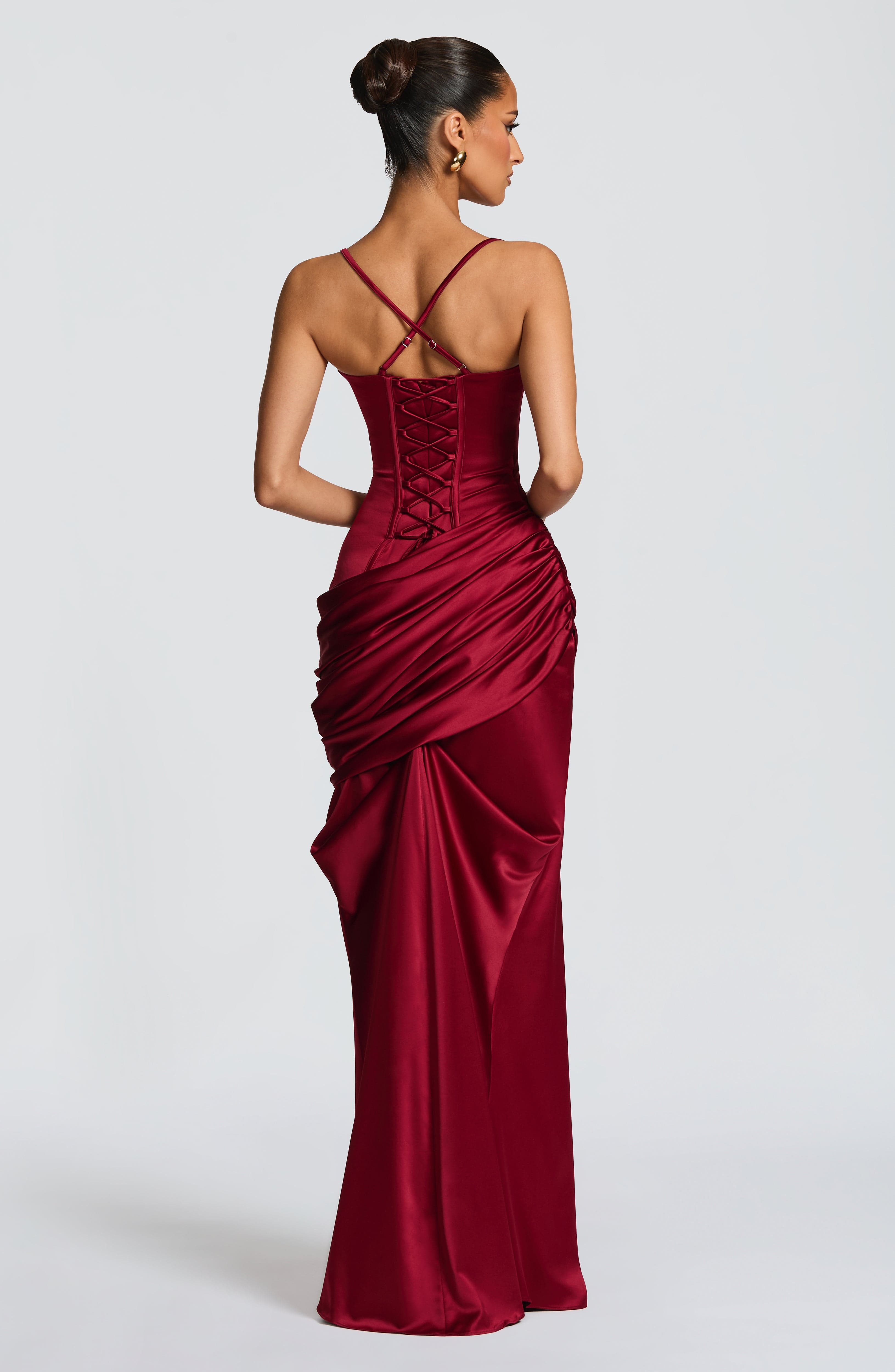 Connie Bordo Maxi Elbise