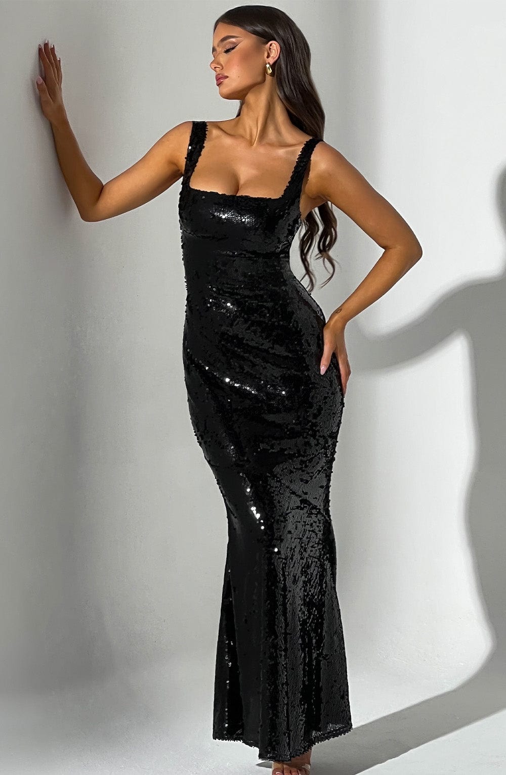 Corinne Siyah Maxi Elbise