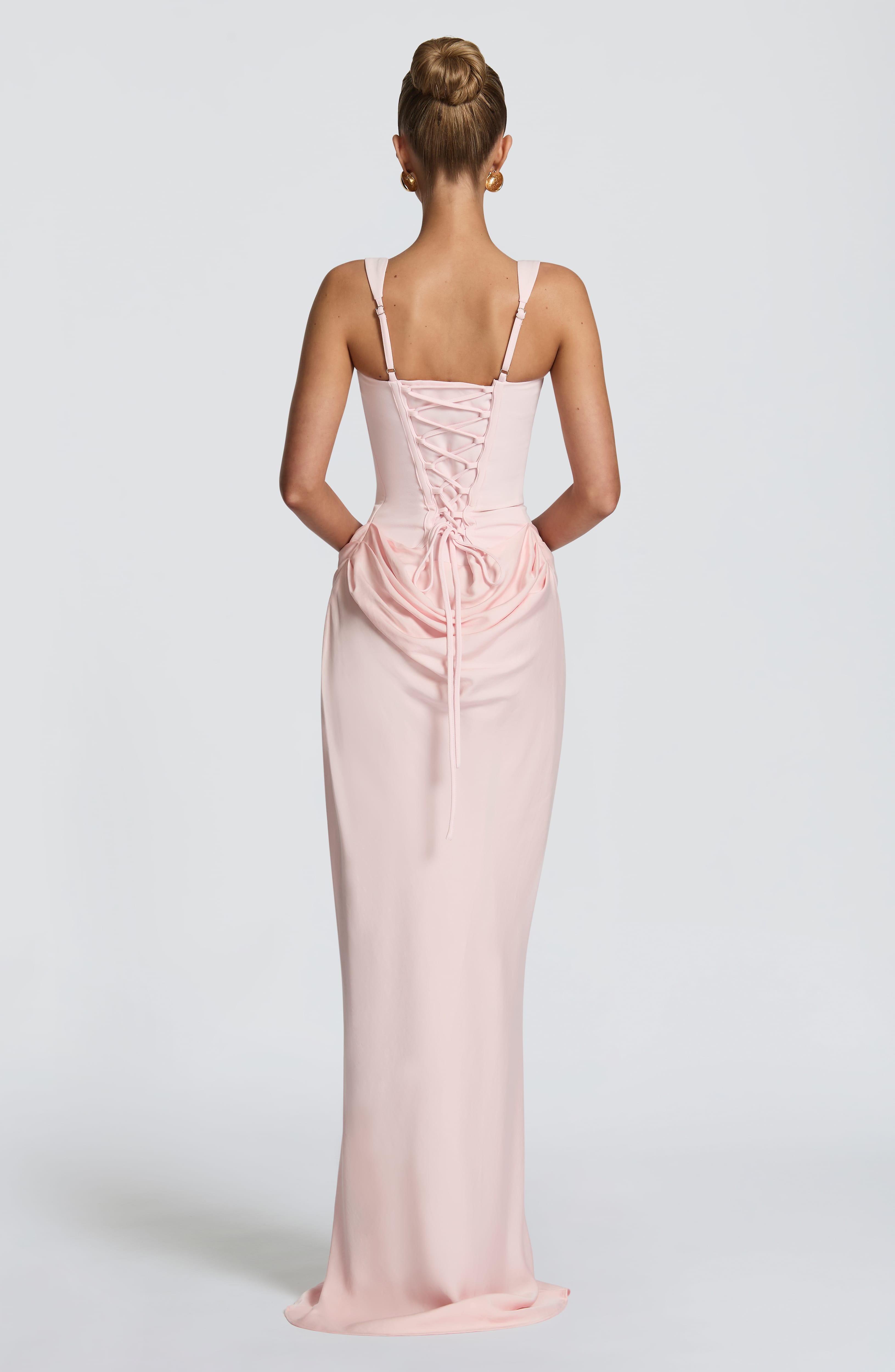 Pembe Cornelia Maxi Elbise
