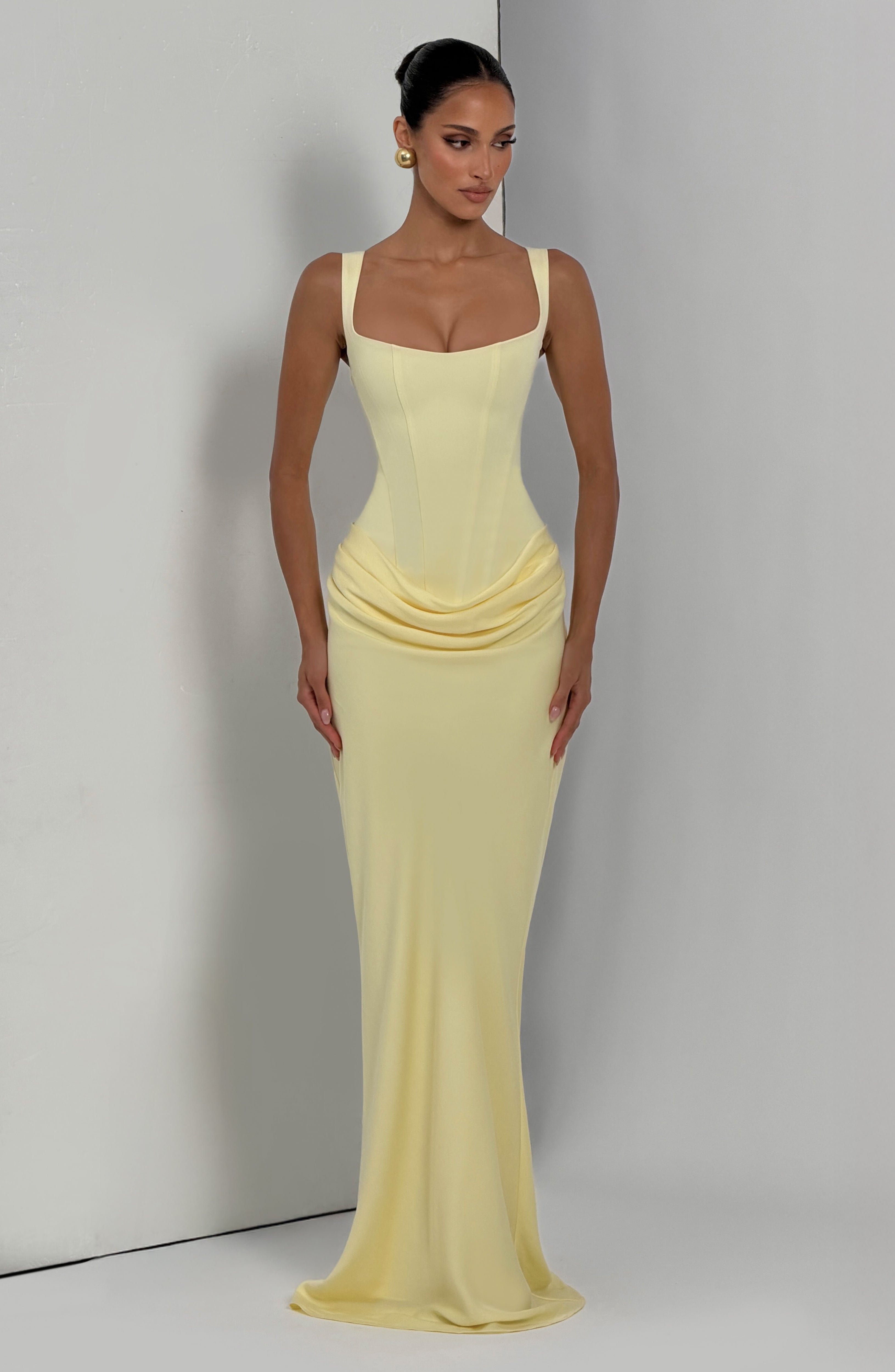 Yazlık Limon Cornelia Maxi Elbise