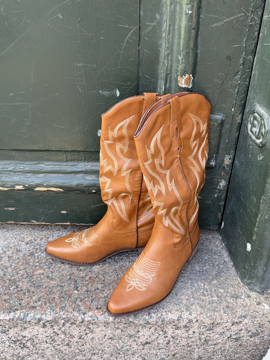 Cille Kahverengi Cowboy Botları