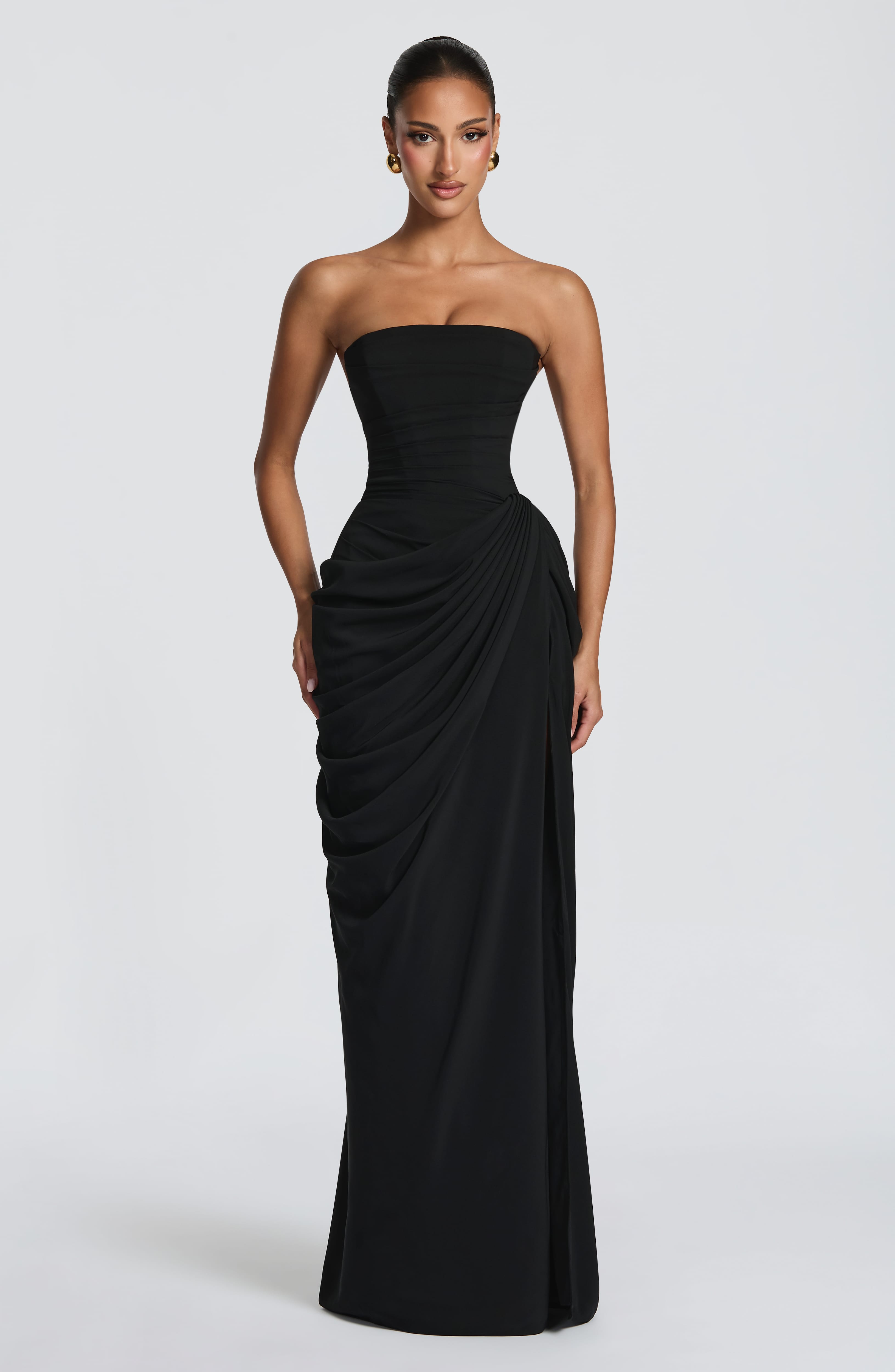 Cyra Siyah Maxi Elbise