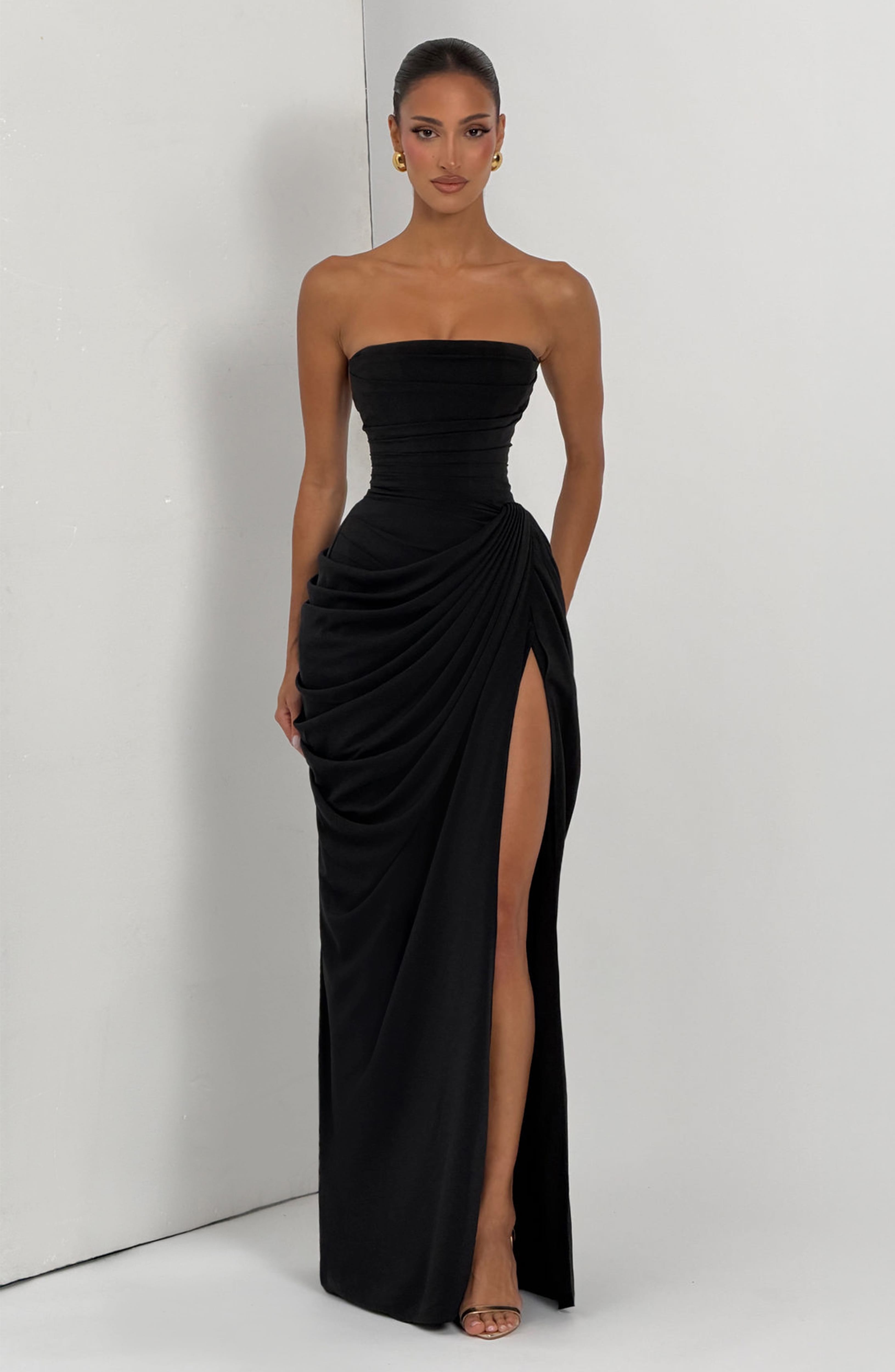 Cyra Siyah Maxi Elbise