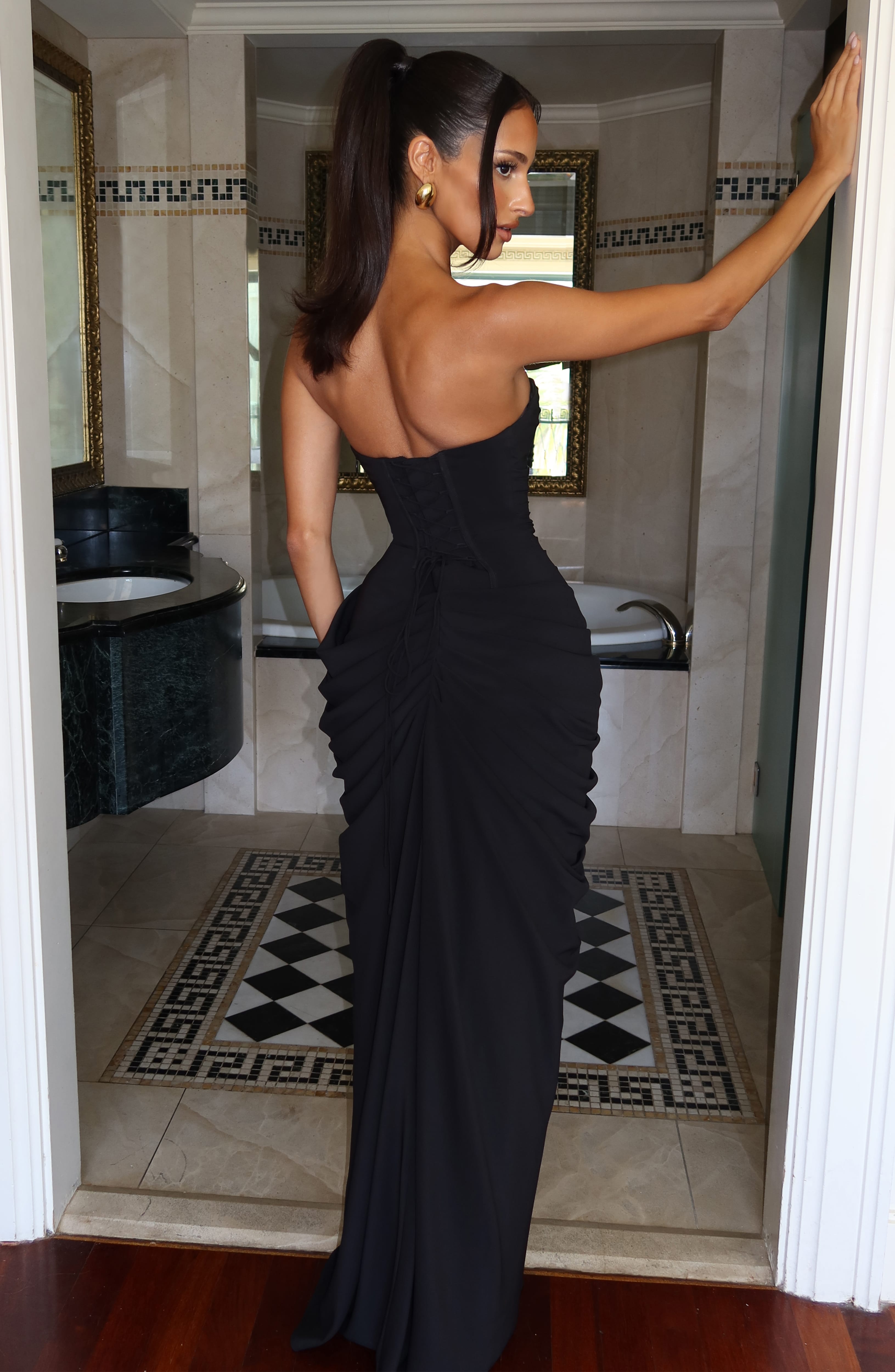 Cyra Siyah Maxi Elbise