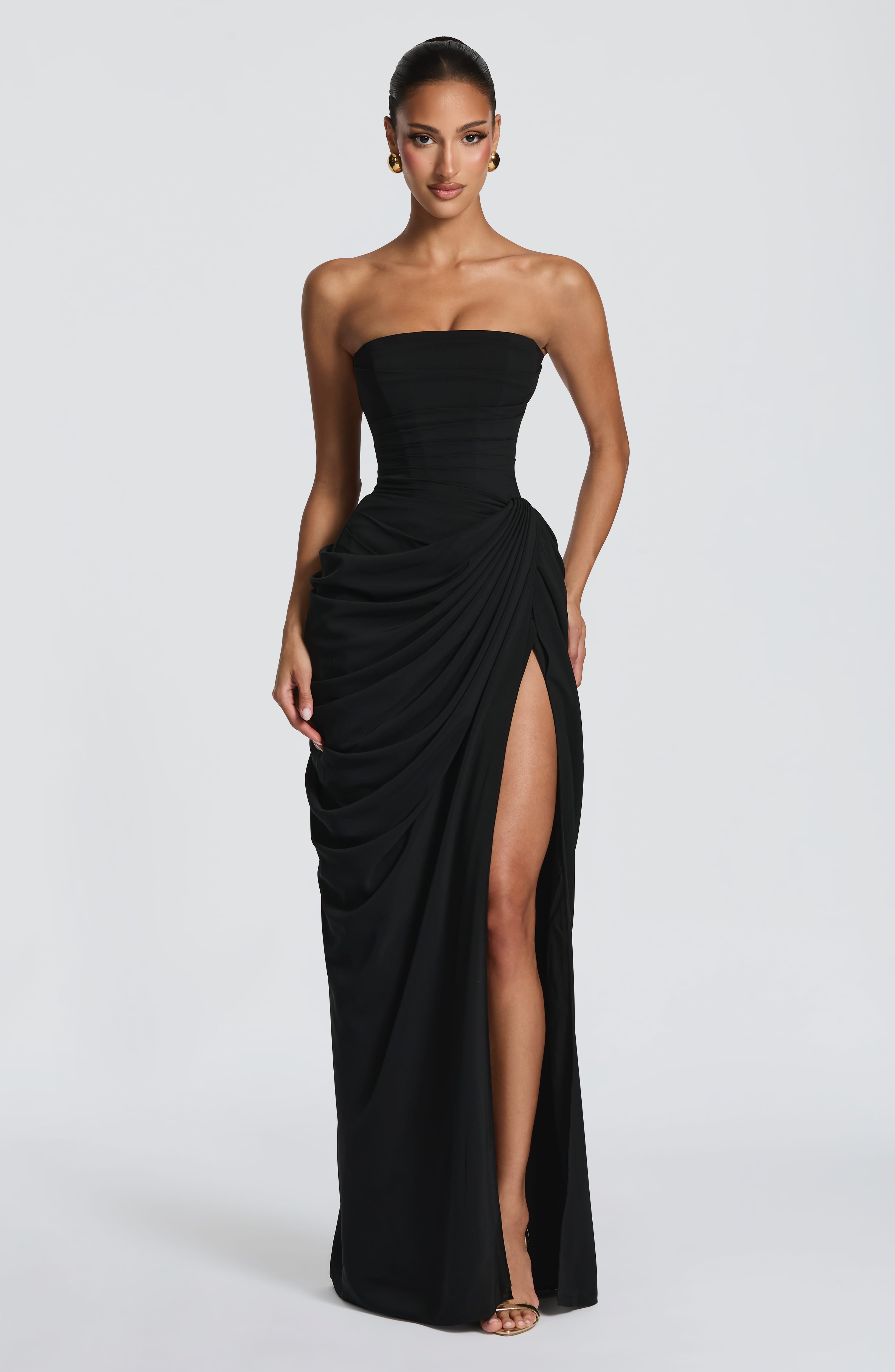 Cyra Siyah Maxi Elbise