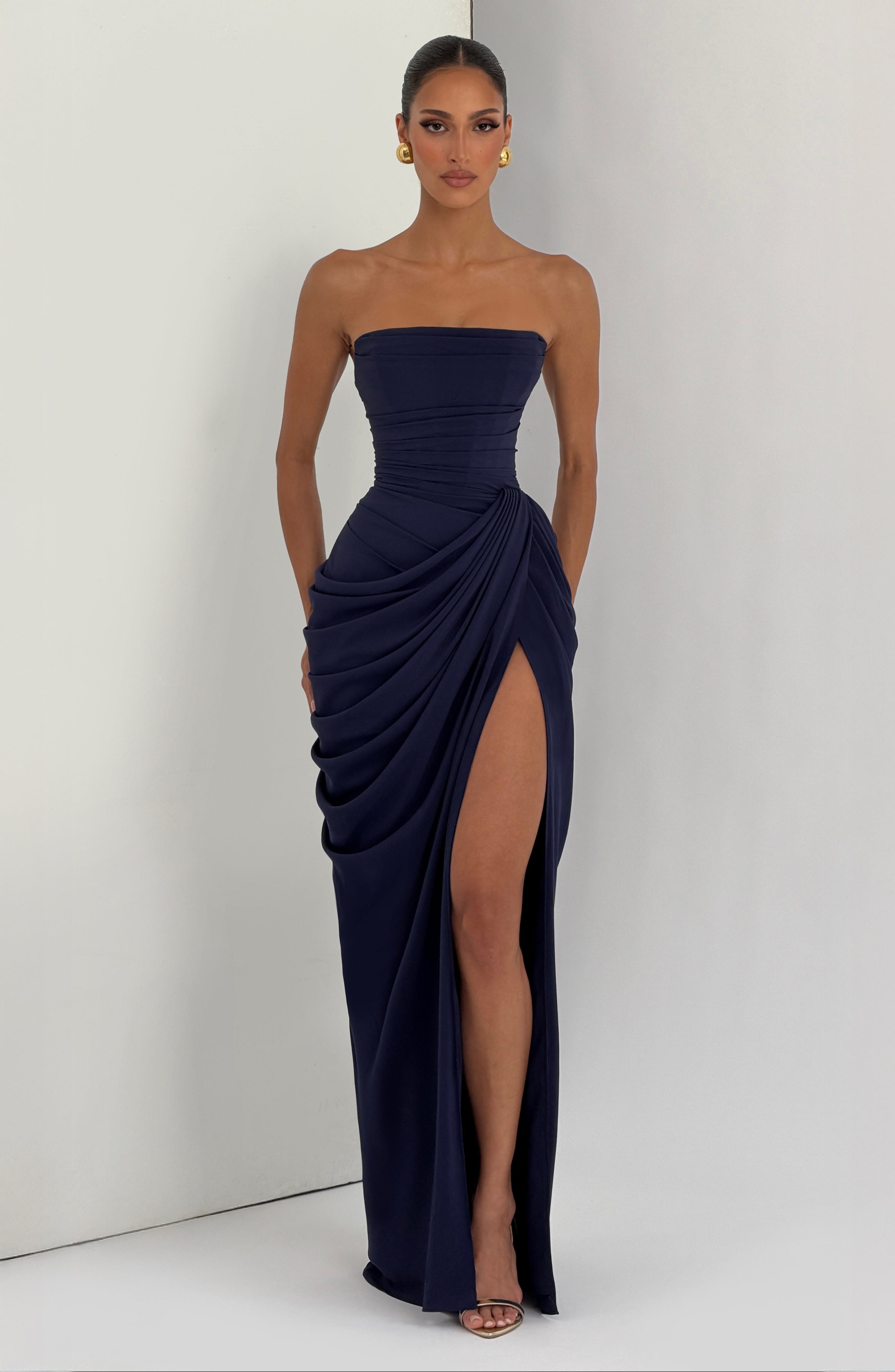 Cyra Lacivert Maxi Elbise
