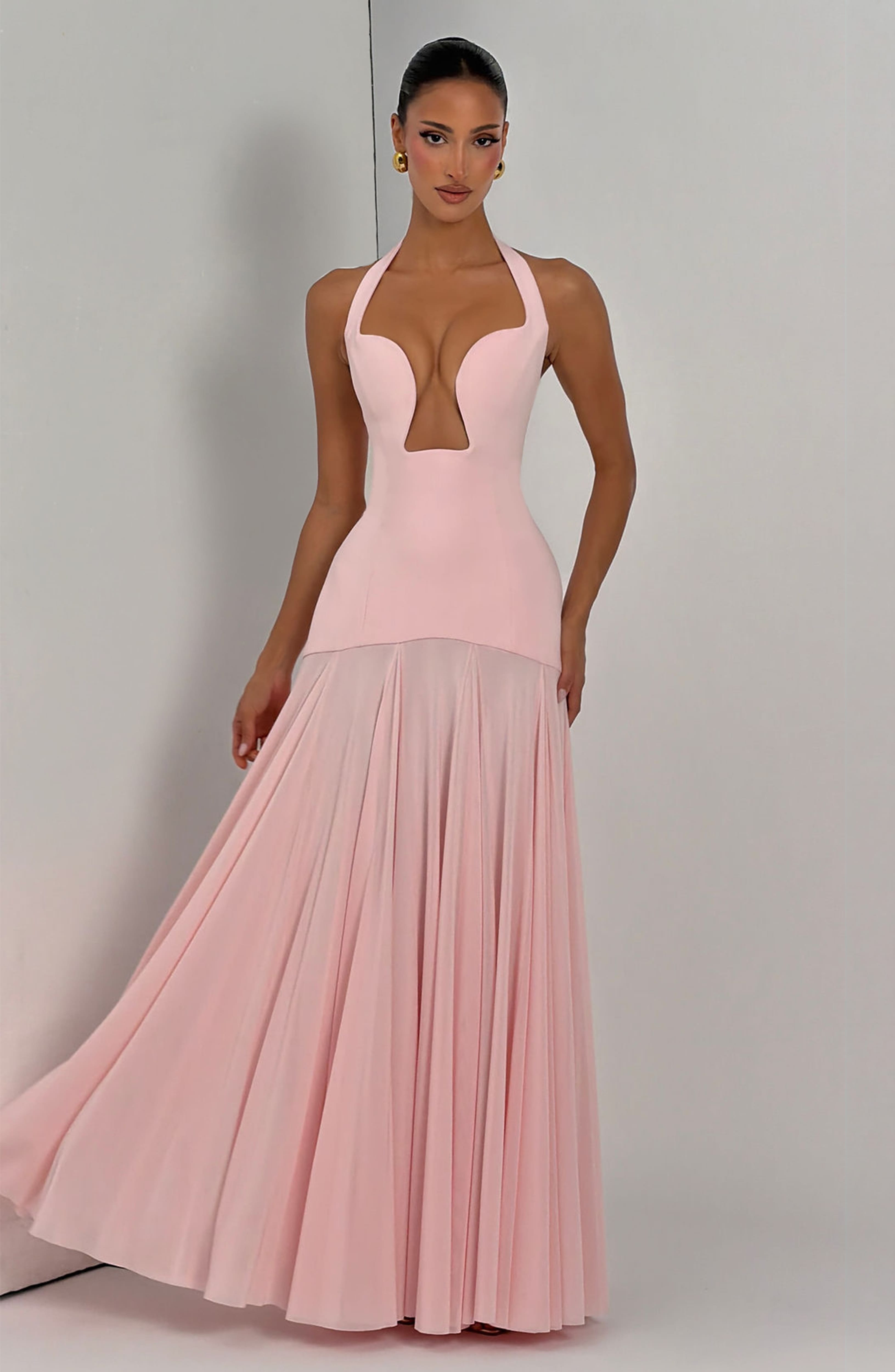 Cyrene Pembe Maxi Elbise