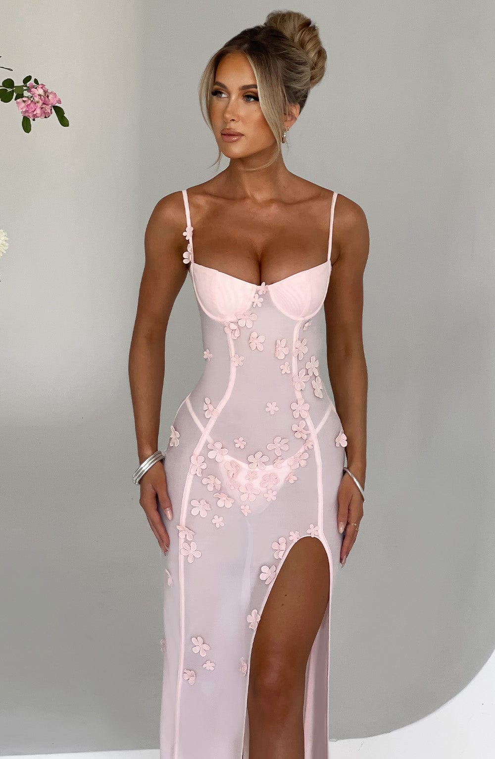 Dalary Pembe Maxi Elbise