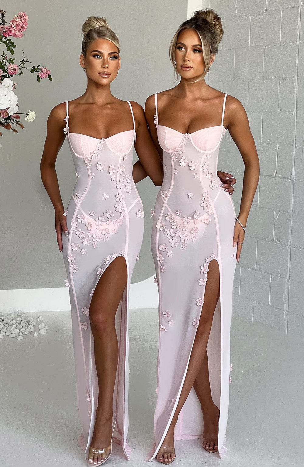 Dalary Pembe Maxi Elbise