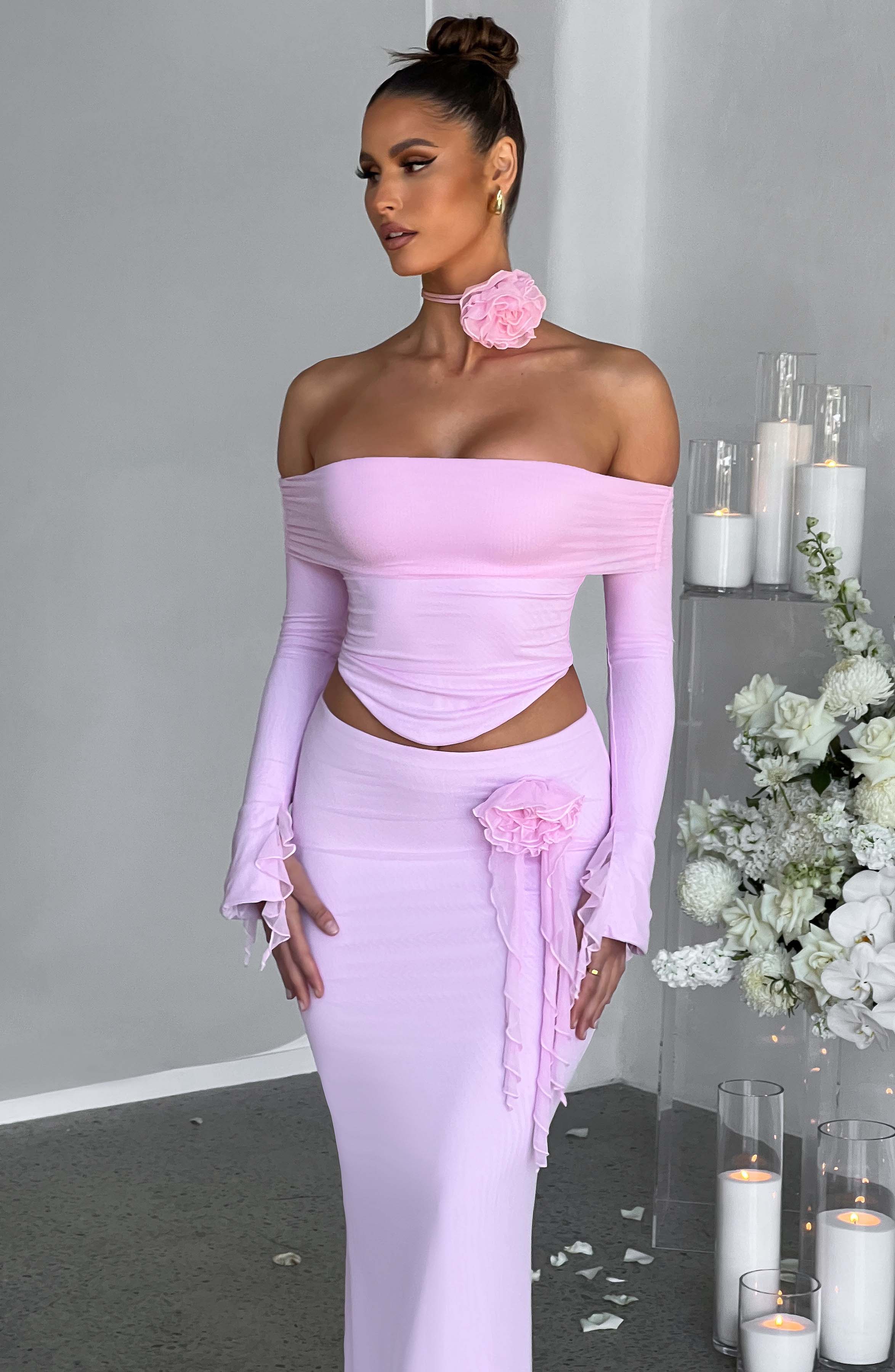 Deema Pembe Maxi Etek