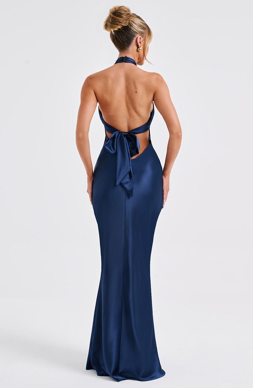Dimitra Lacivert Maxi Elbise